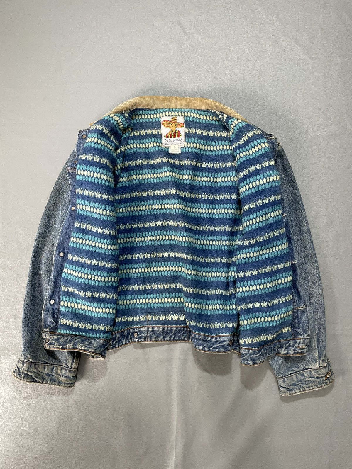 Vintage RARE Atomic City French Work men Denim Jacket Mudwash Size US L / EU 52-54 / 3 - 1 Thumbnail