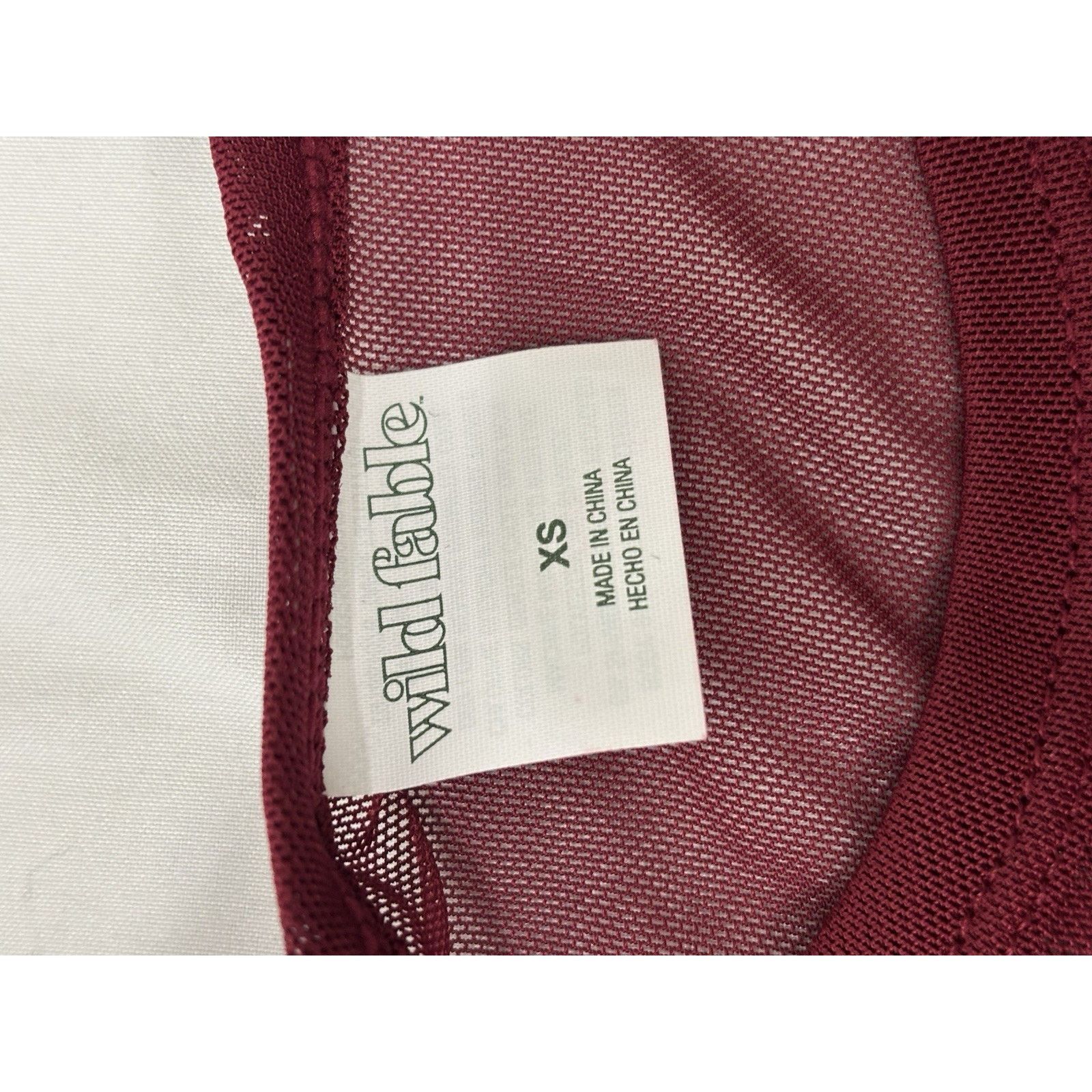 Target Basics NWT Wild Fable Long Sleeve Sheer Velvet Burgundy Shirt XS Size XS / US 0-2 / IT 36-38 - 4 Thumbnail