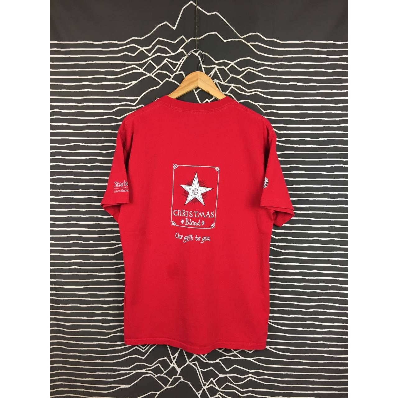 Vintage Vtg 90s Starbucks Christmas Blend Our Gift To You Promo Tee Size US L / EU 52-54 / 3 - 2 Thumbnail