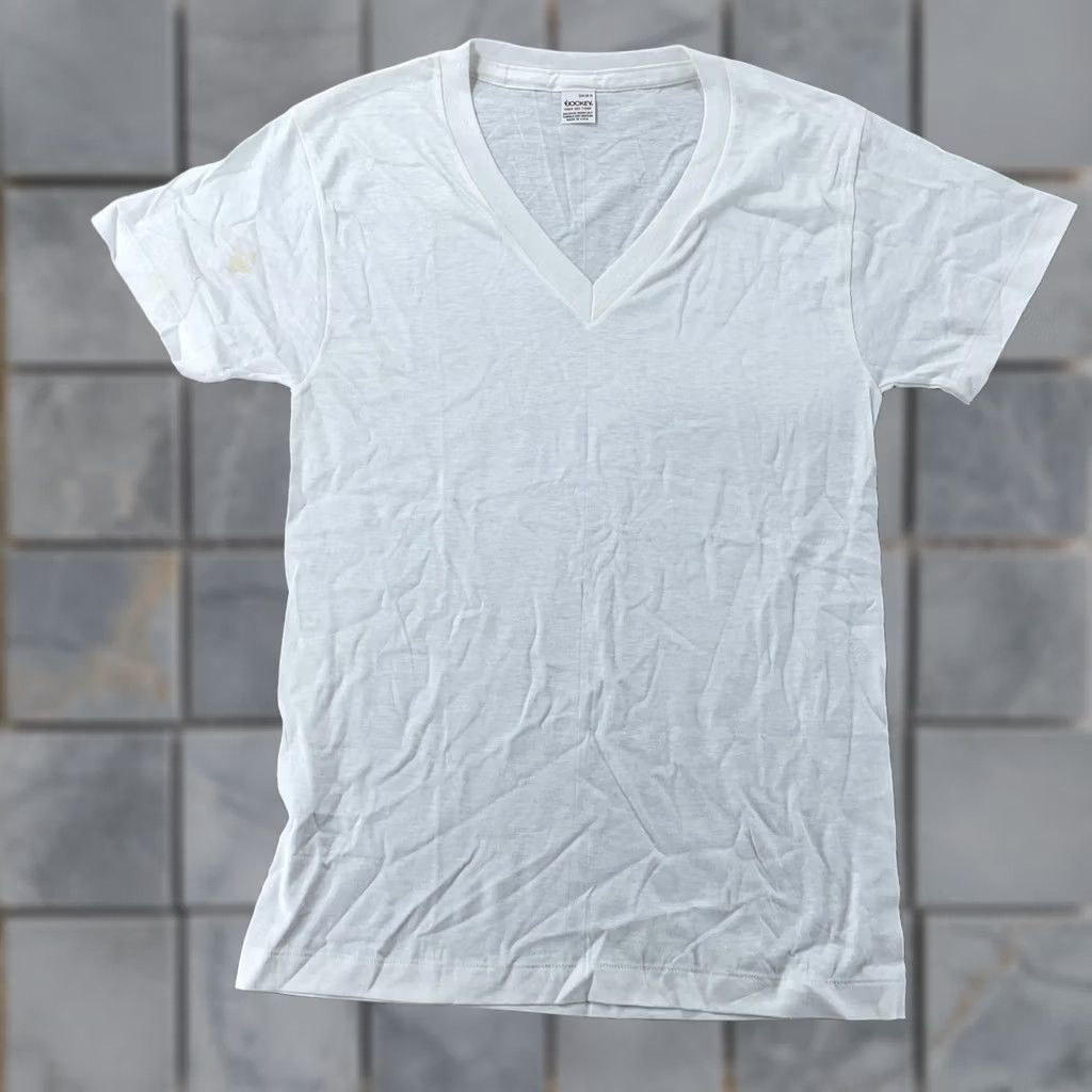 Jockey VINTAGE Jockey Power Knit V-Neck Shirt Mens XS White Undershirt Blank Tee Made in USA Size US XS / EU 42 / 0 - 1 Thumbnail