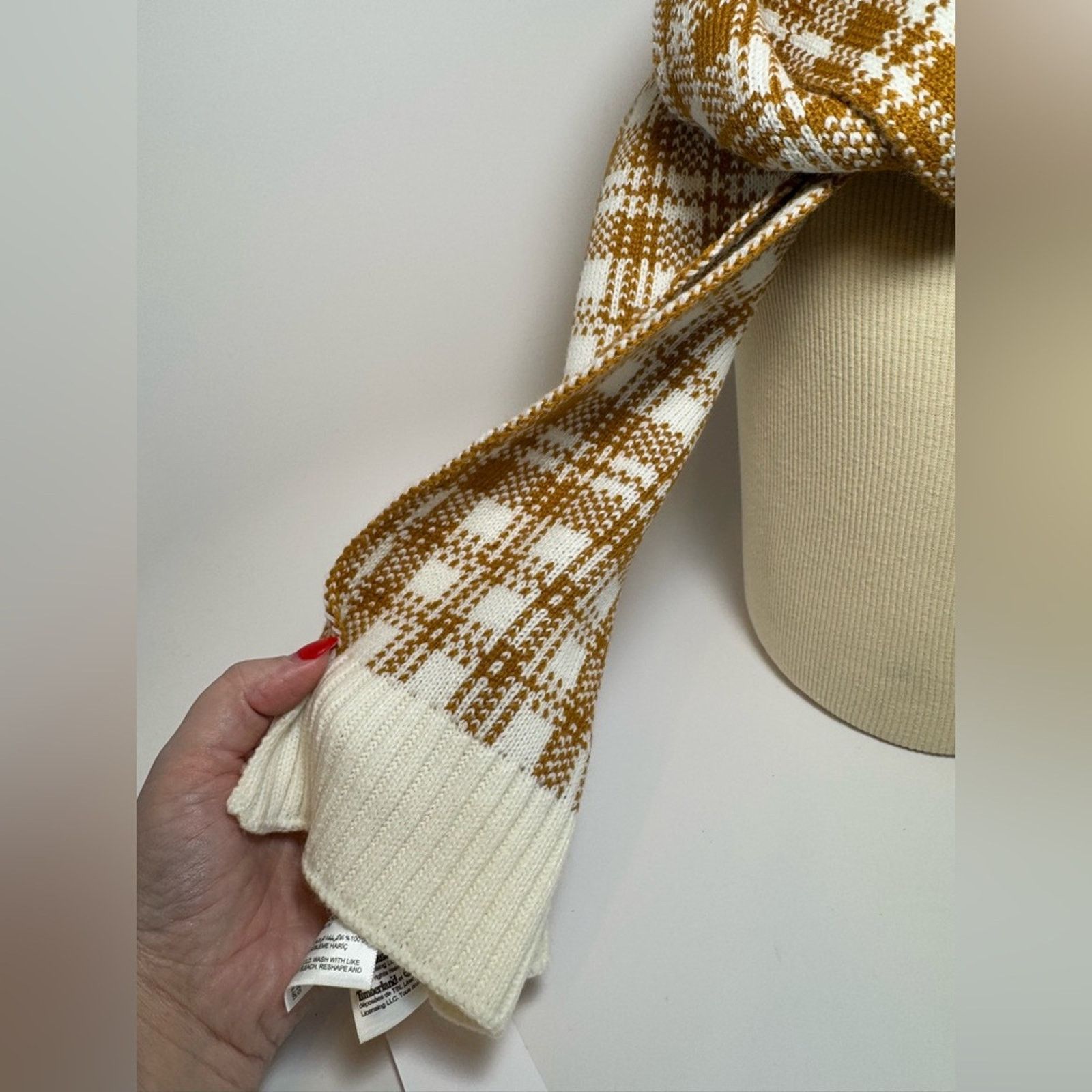 Timberland Timberland Reversible Plaid Scarf Orange & White NWT Winter Size ONE SIZE - 6 Thumbnail