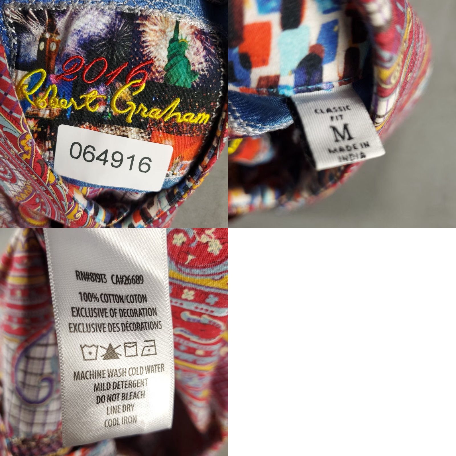 Robert Graham Robert Graham Shirt Mens Medium Red Paisley 2016 Classic Fit Button Up Size US M / EU 48-50 / 2 - 8 Thumbnail