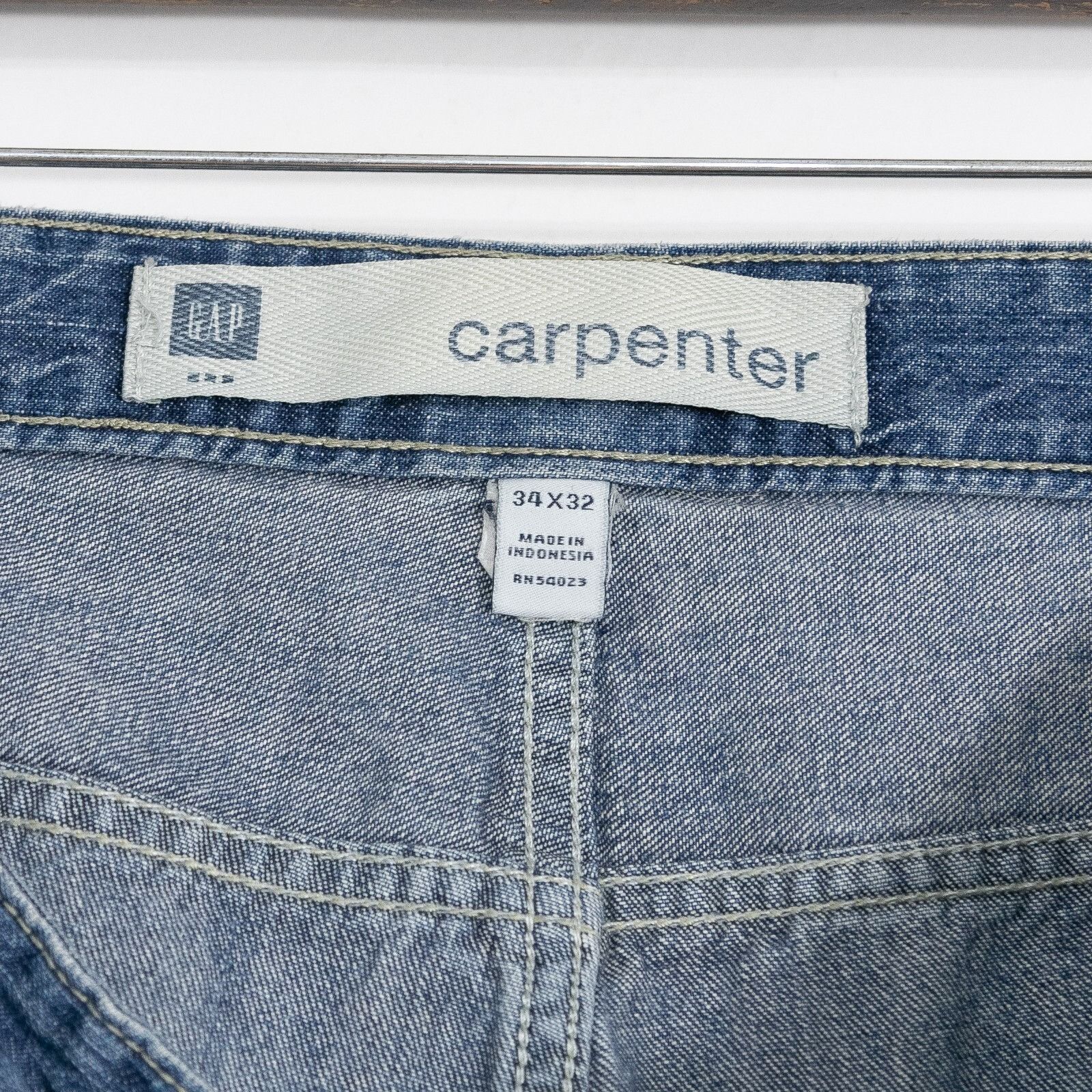 Gap × Vintage Vintage Gap Carpenter Baggy Jeans 34x31 - Distressed Relaxed Size US 34 / EU 50 - 10 Thumbnail