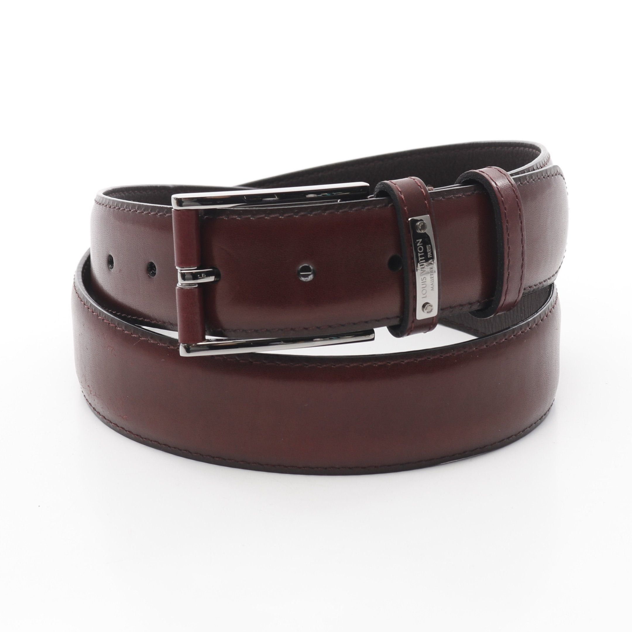 Louis Vuitton Ceinture Legend Belt Leather Bordeaux
