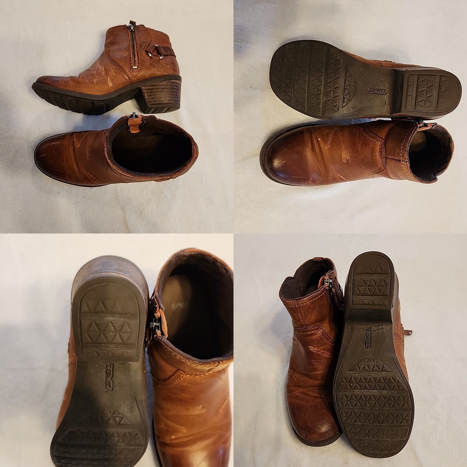 Teva Teva Boots Womens Ankle Boot Brown Leather Waterproof Zip 7.5 US 38.5 EU Style 1012462 Size US 8 / IT 38 - 9 Thumbnail