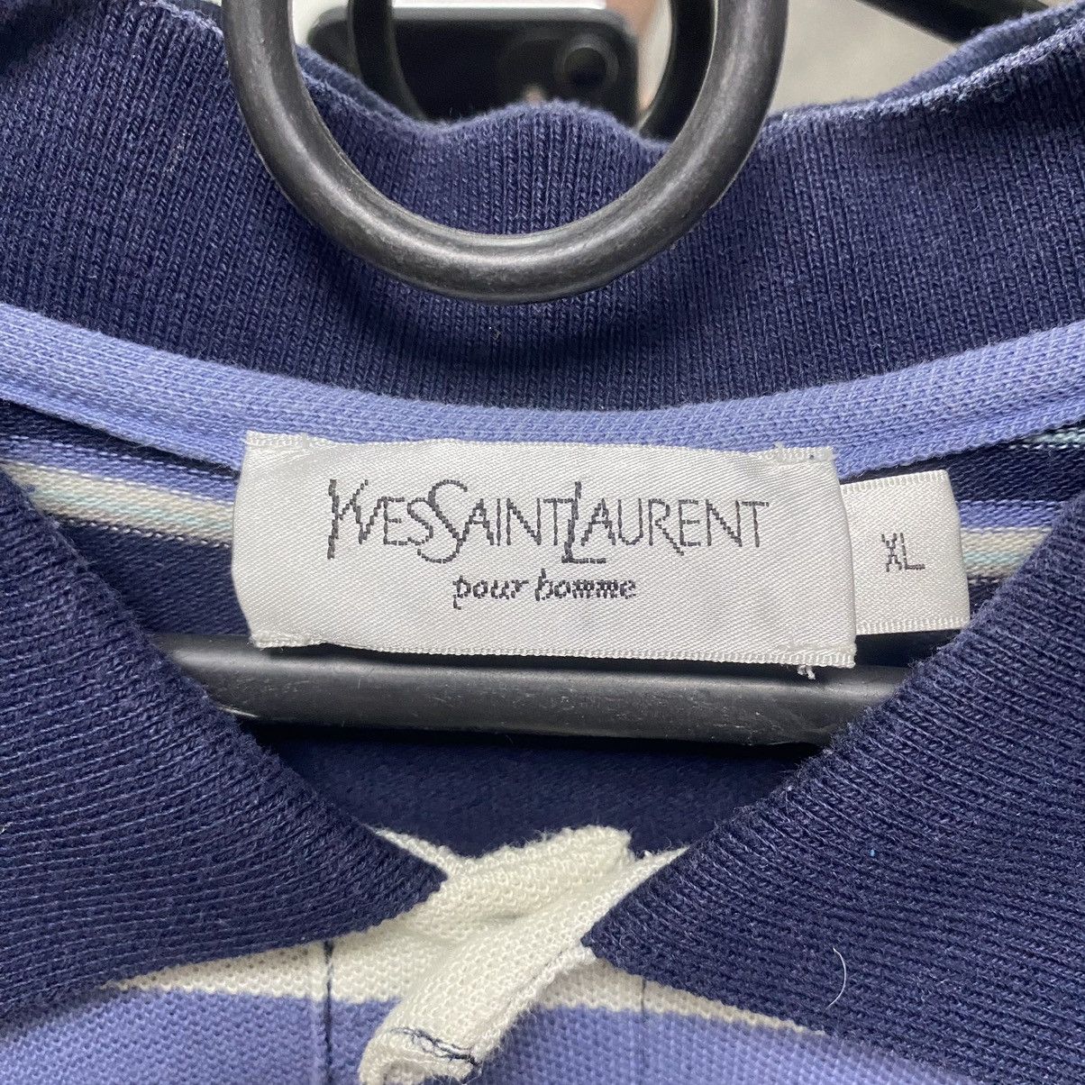 Yves Saint Laurent Vintage Yves Saint Lauren Striped Polo Shirt Size US XL / EU 56 / 4 - 6 Thumbnail