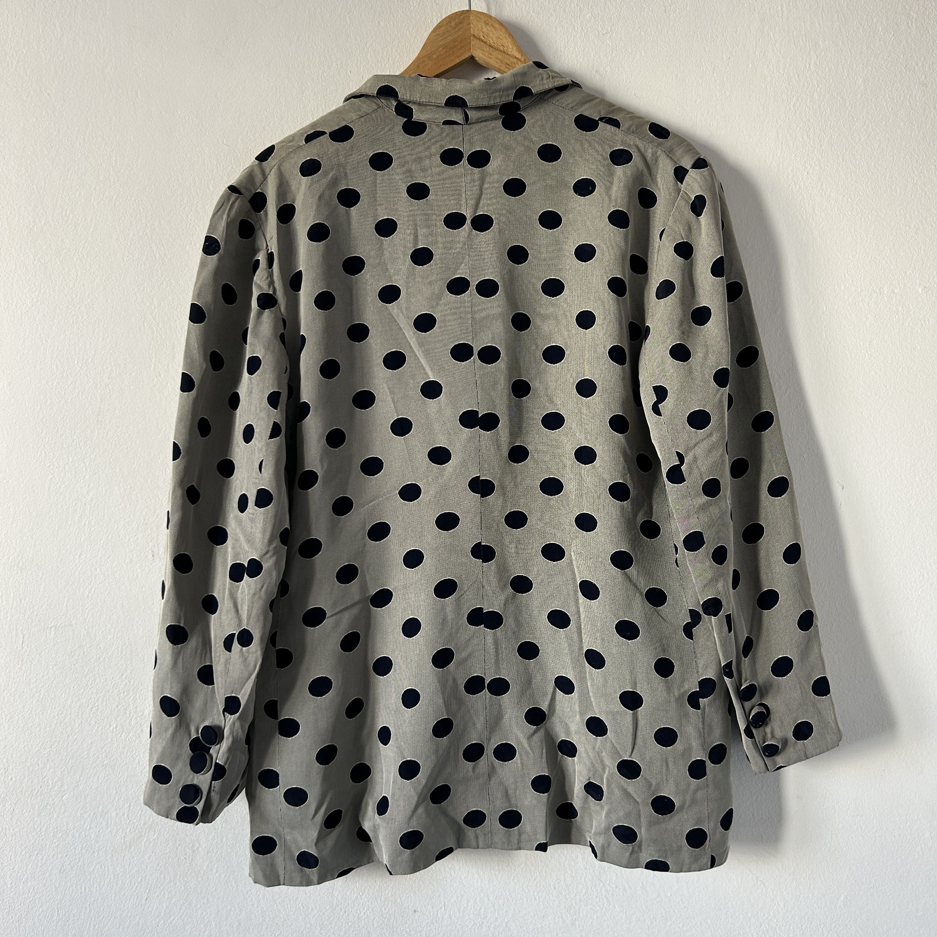 Vintage Vintage 90s Polka Dot Blazer Size XL / US 12-14 / IT 48-50 - 7 Thumbnail