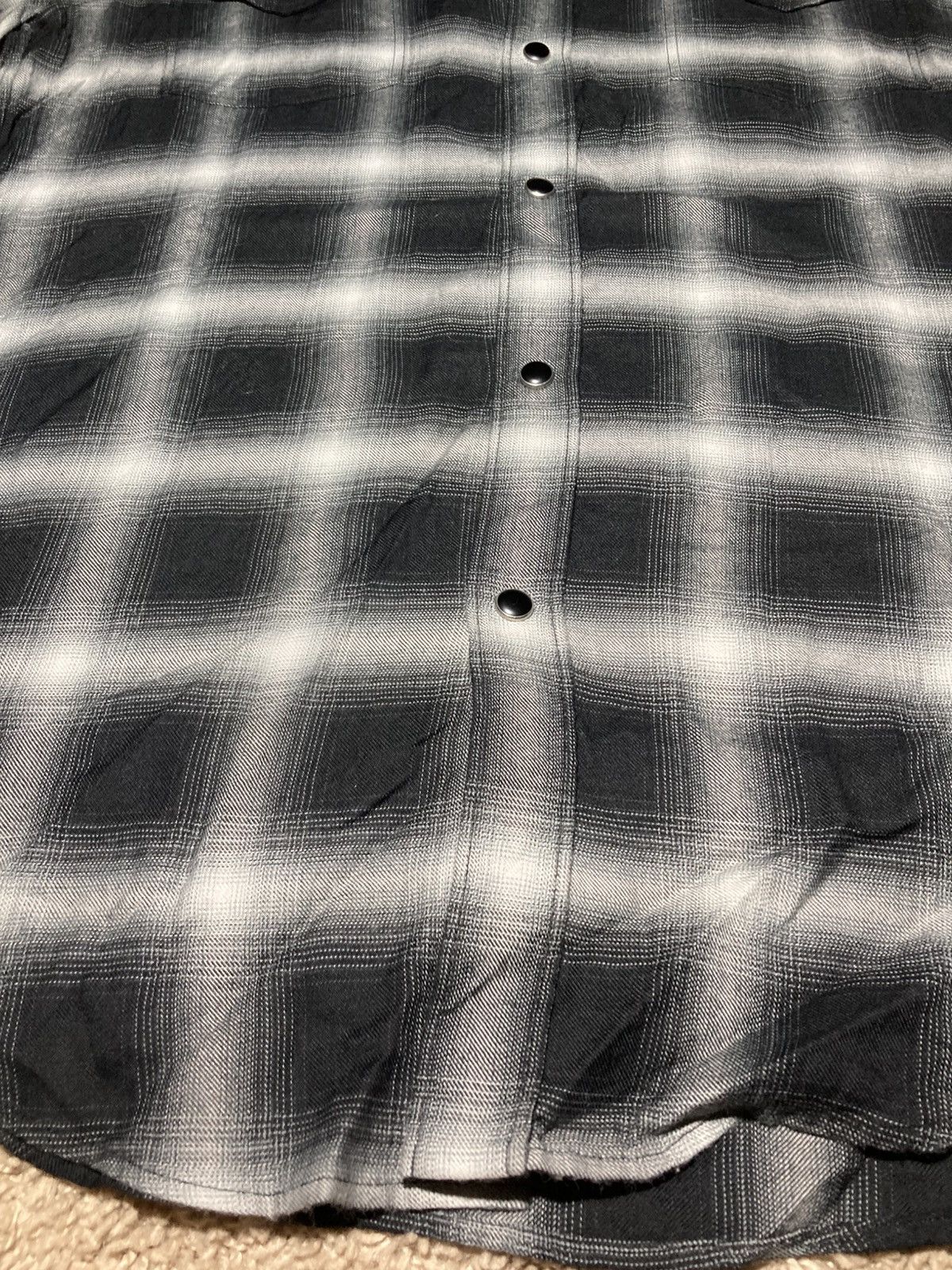 Celine SS19 Celine Shadow Plaid Western Shirt Viscose 2019 Hedi 37 Size US S / EU 44-46 / 1 - 8 Thumbnail