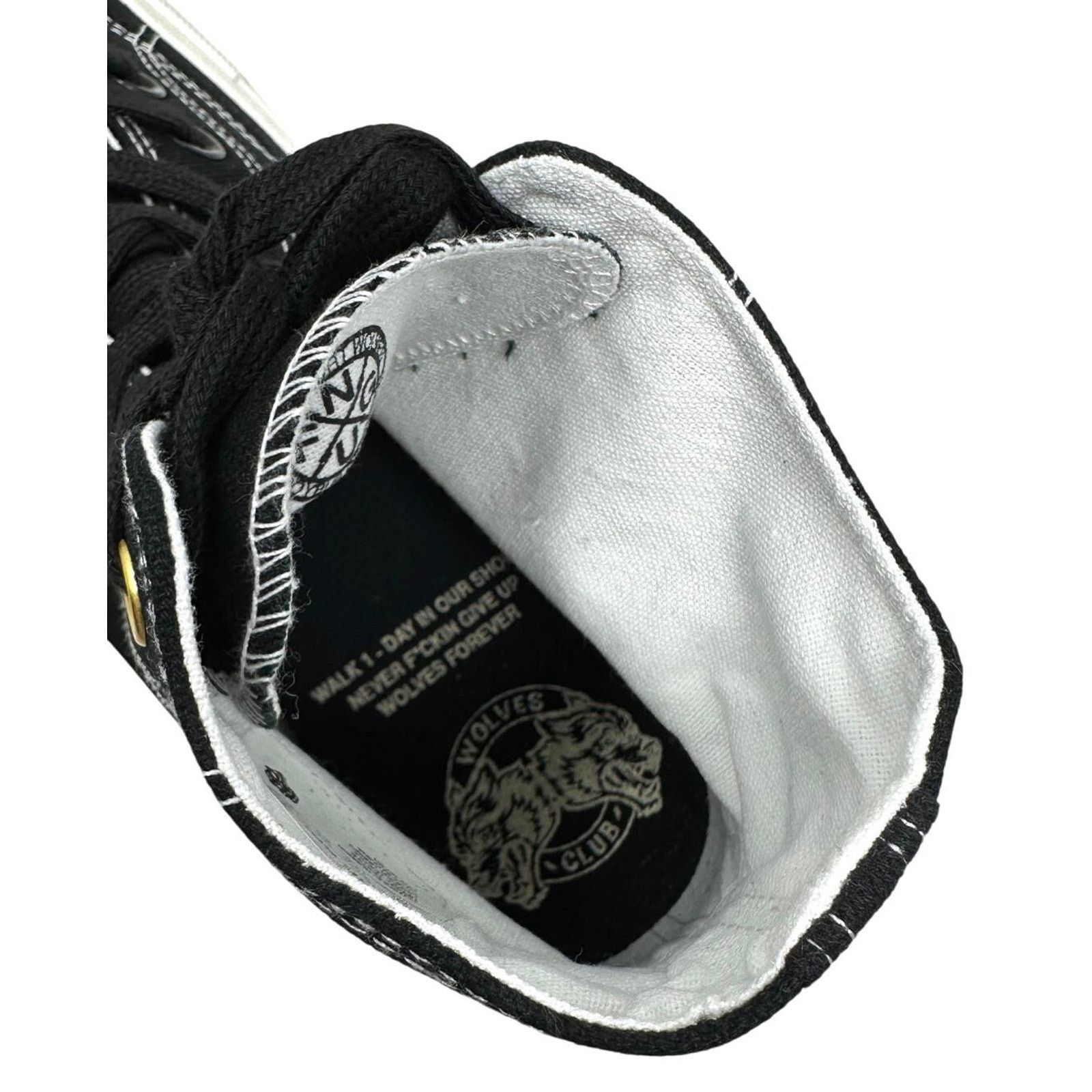 Darc Sport Darc Sport High Top Shoes Embroidered Wolves Sneakers Black Size US 7 / EU 40 - 11 Thumbnail