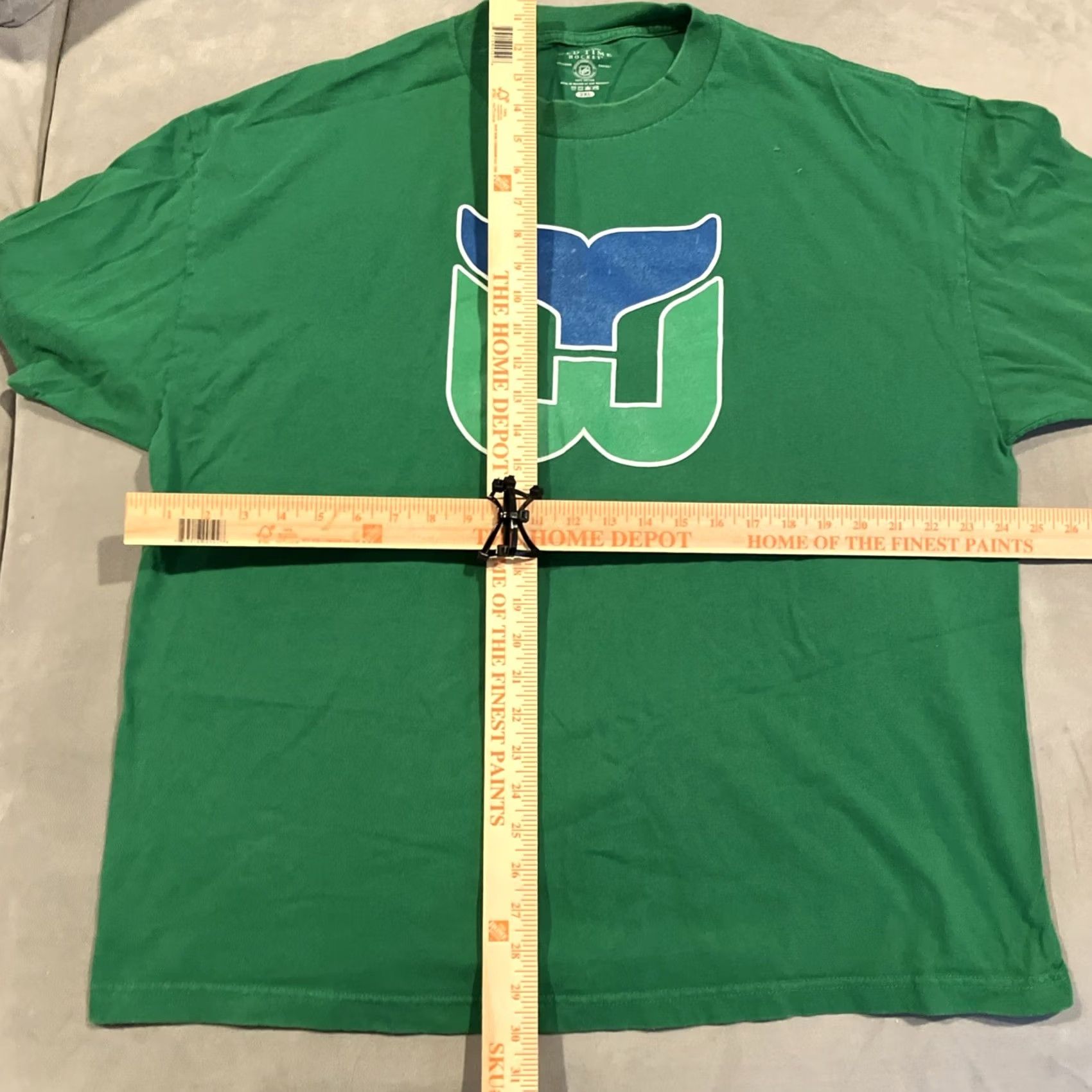 Vintage OLD TIME HOCKEY Hartford Whalers Logo T Shirt Men 2XL Green Short Sleeve Shirt Logo Mens XXL Size US XXL / EU 58 / 5 - 4 Thumbnail