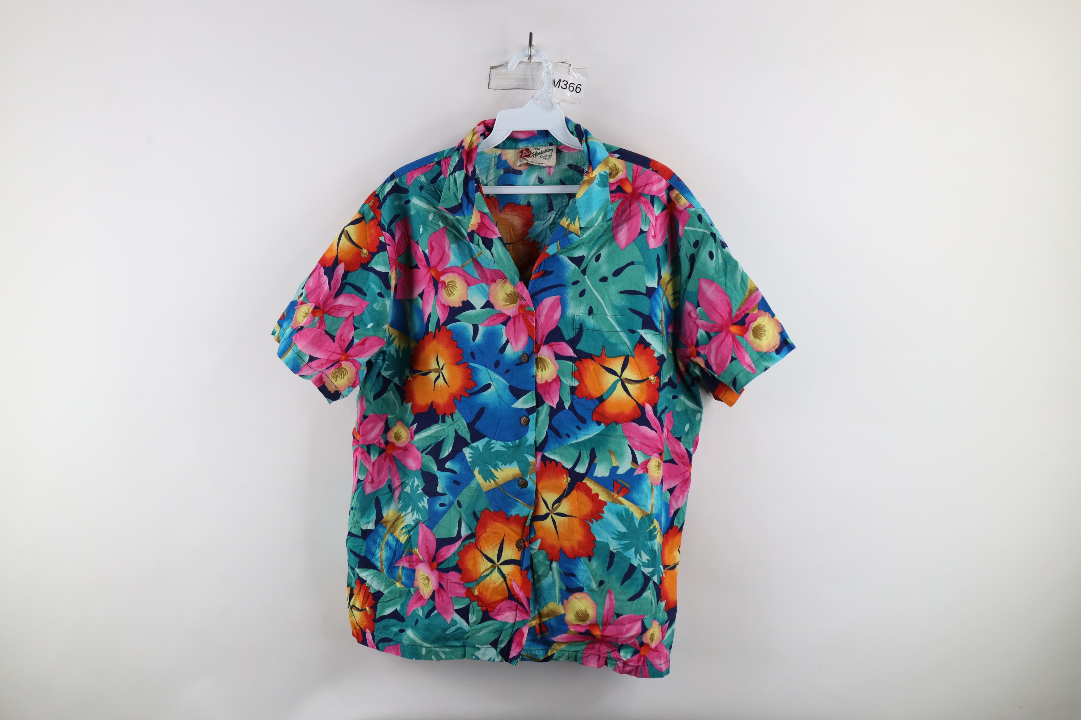 Vintage Vintage 90s Streetwear Flower Hawaiian Button Shirt USA Size L / US 10 / IT 46 - 1 Thumbnail