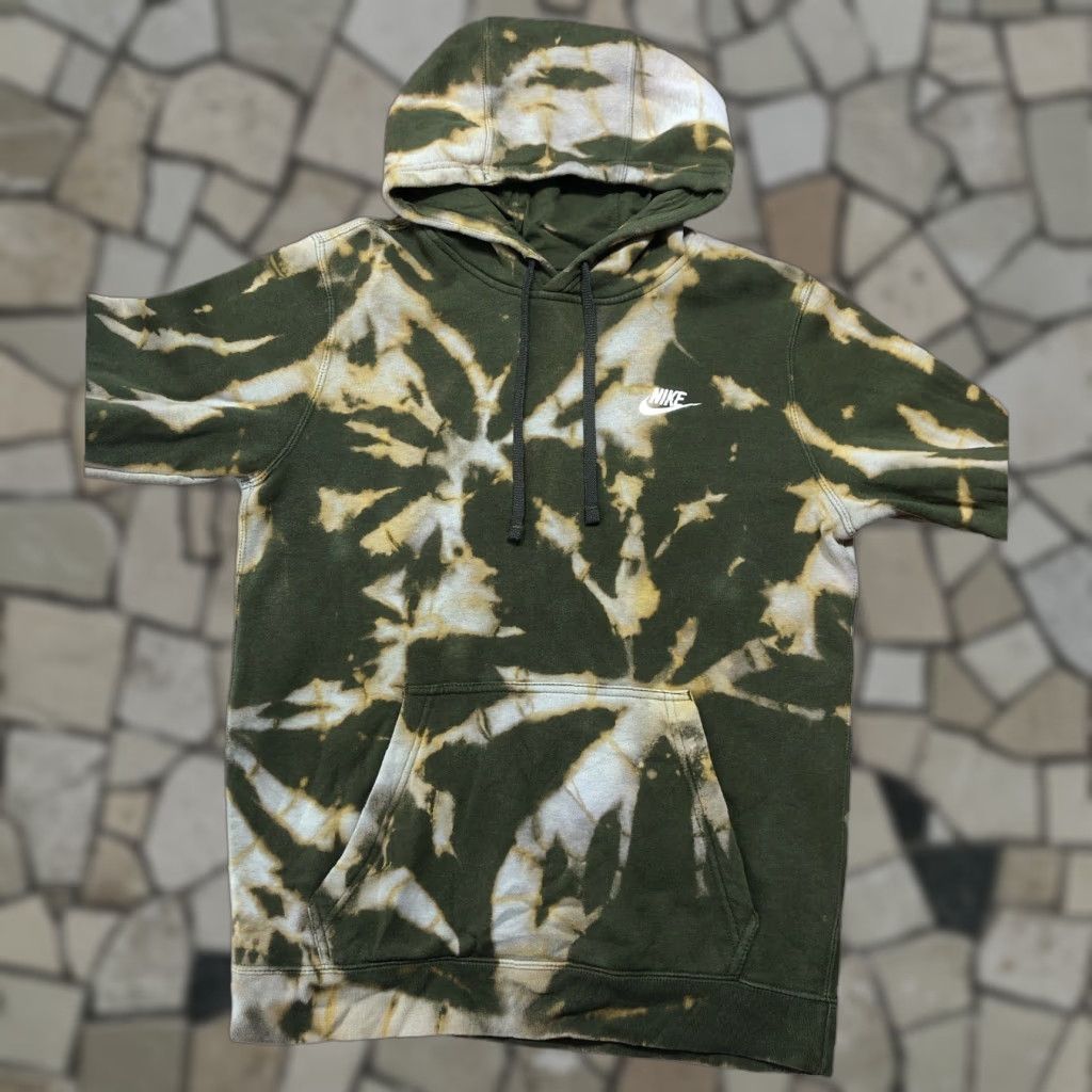 Nike Nike Hoodie Tie Dye Acid Wash Green Mens Small Sweatshirt 90s Sports Pattern Tie Dye Cotton Blend Colorful 1 Of 1 Size US S / EU 44-46 / 1 - 1 Thumbnail
