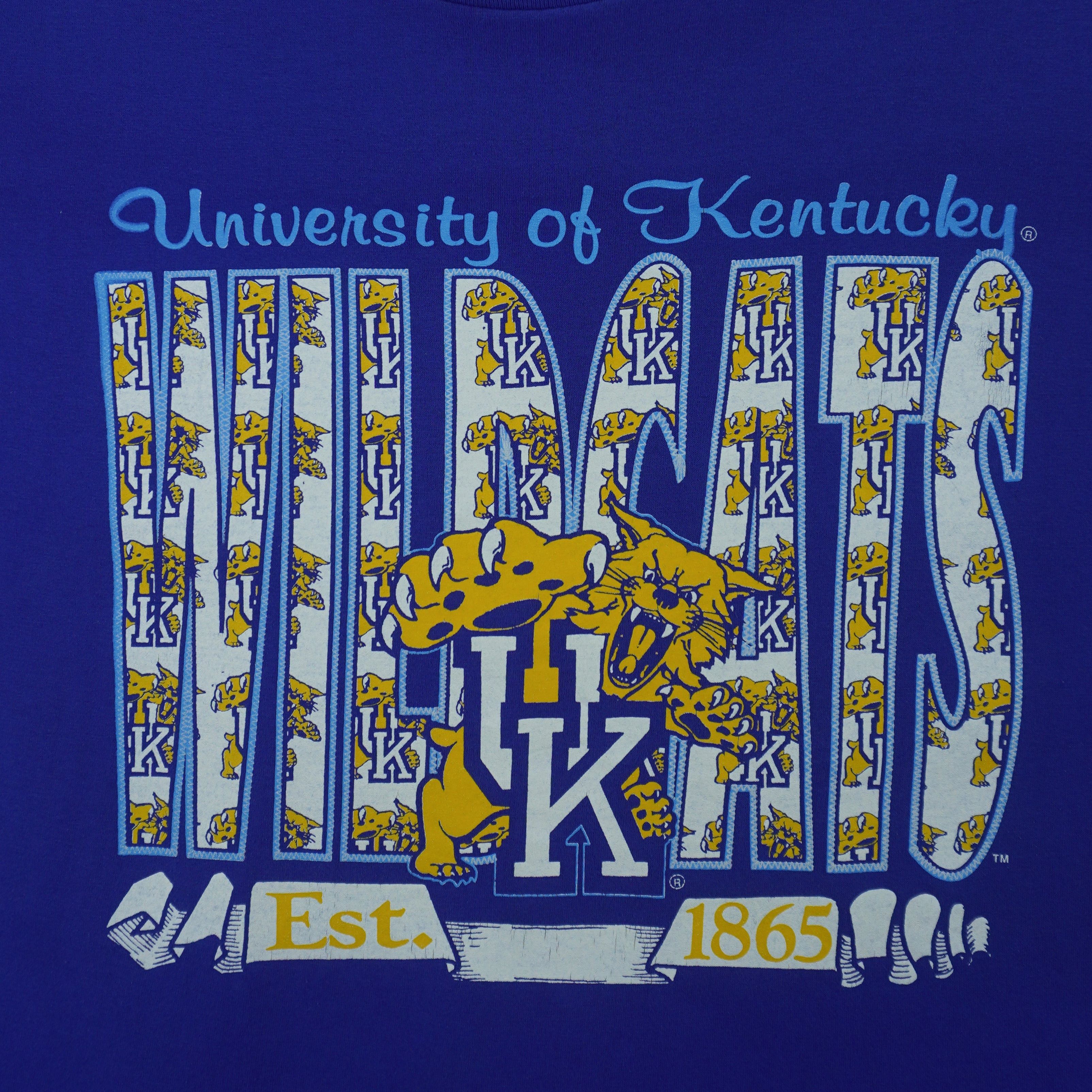 TEE JAYS NCAA - University of Kentucky Wildcats T-Shirt 1990s Size US XXL / EU 58 / 5 - 3 Thumbnail