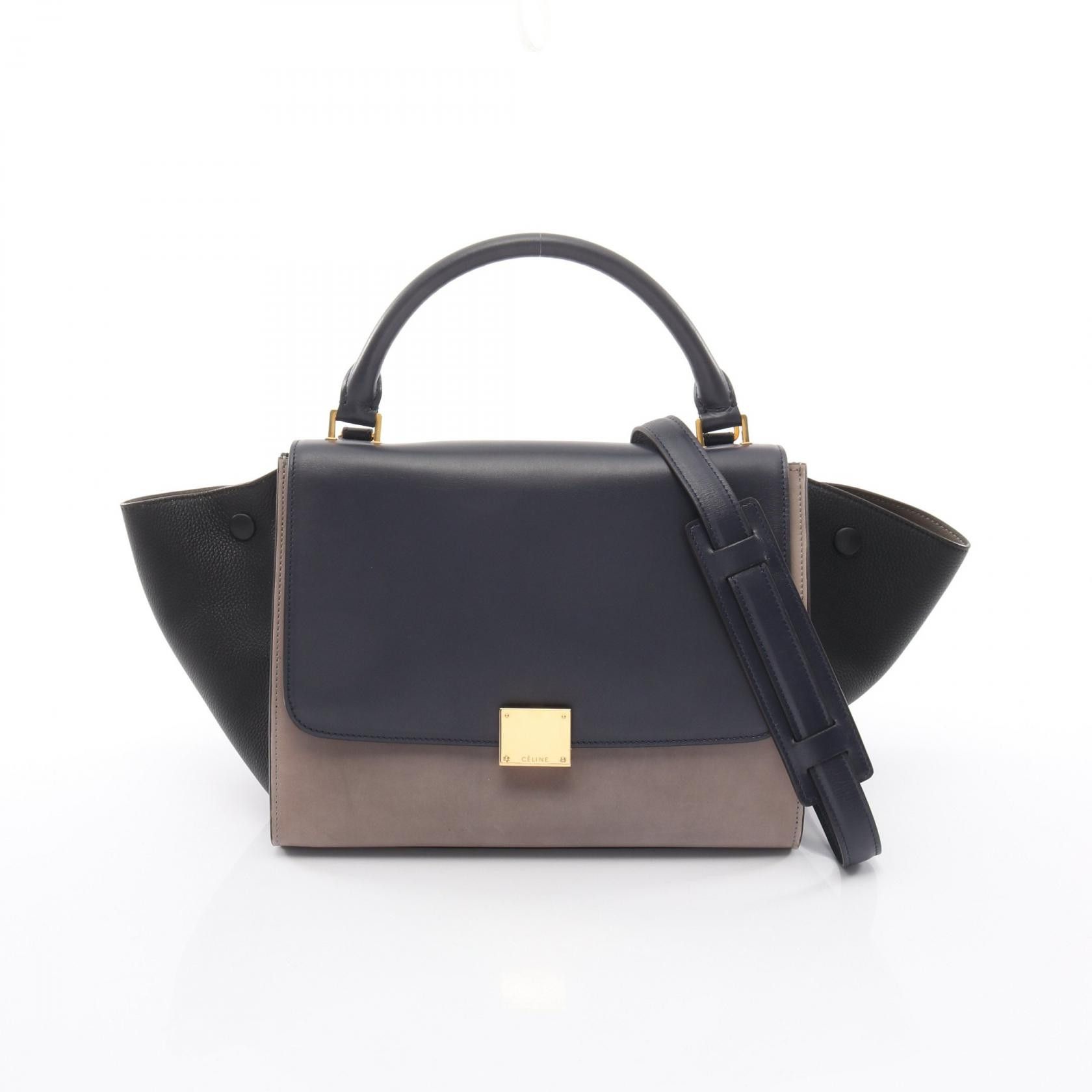 Celine Celine Celine Trapeze Small Leather Handbag Leather Handbag 174683 DUTY FREE for USA Size ONE SIZE - 1 Thumbnail