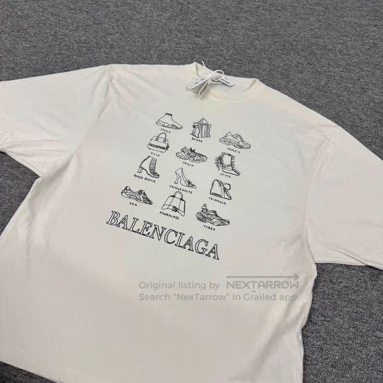 Balenciaga Balenciaga Logo Embellished Short Sleeve T-Shirt Size US XS / EU 42 / 0 - 3 Thumbnail
