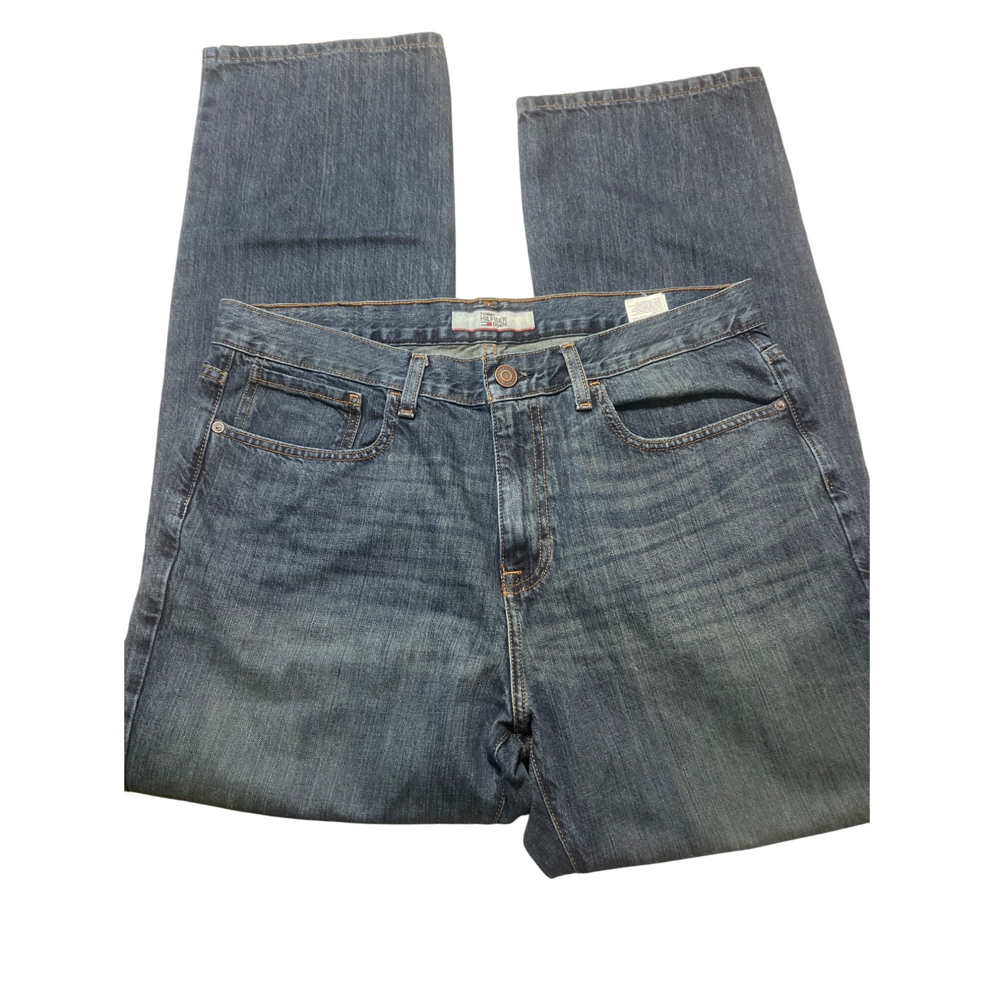 Tommy Hilfiger Tommy Hilfiger Mens Blue Denim Jeans Straight Fit Classic St Size US 36 / EU 52 - 1 Thumbnail