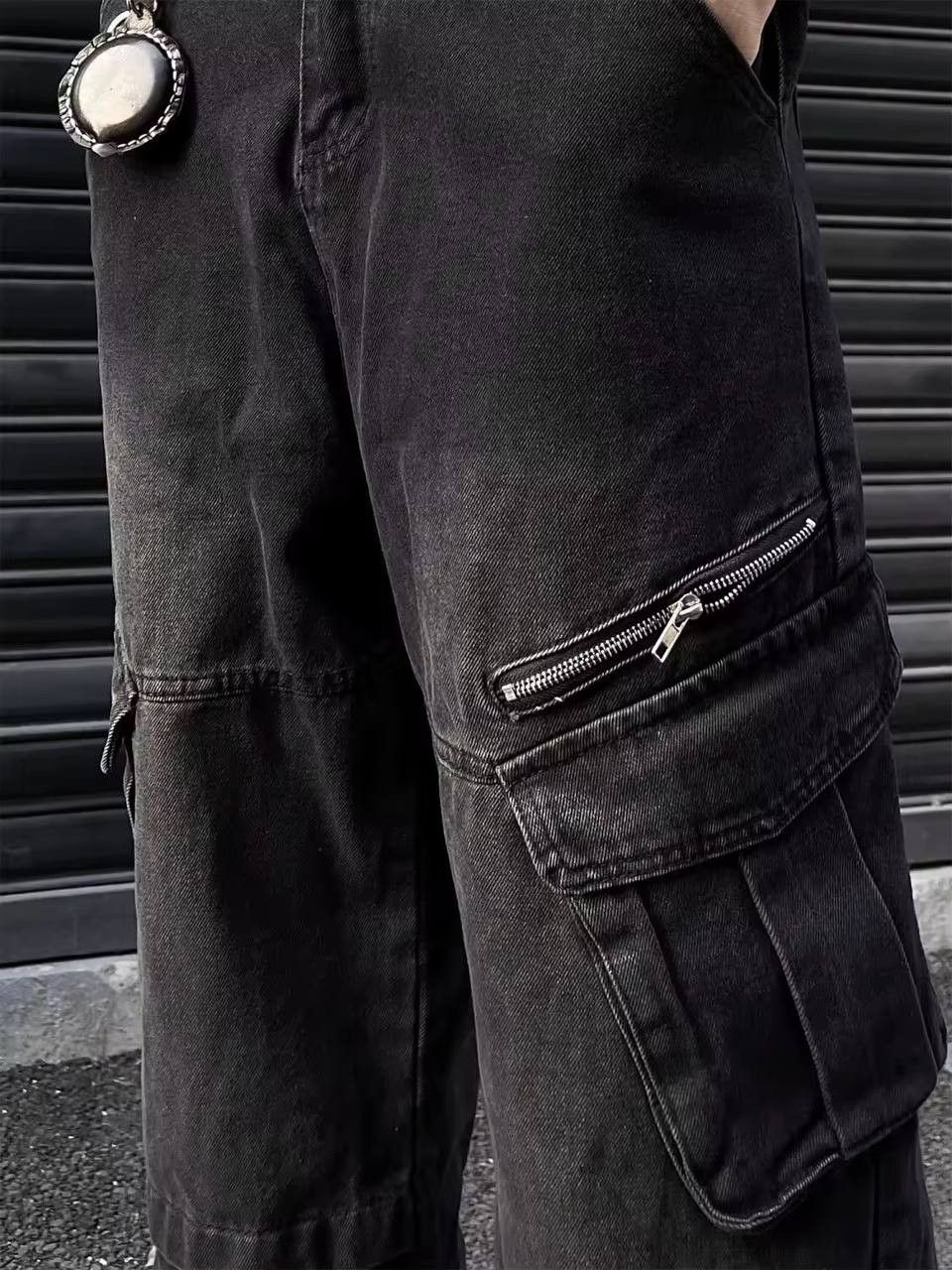 Japanese Brand × Vintage retro wide leg jeans Size US 35 - 6 Thumbnail