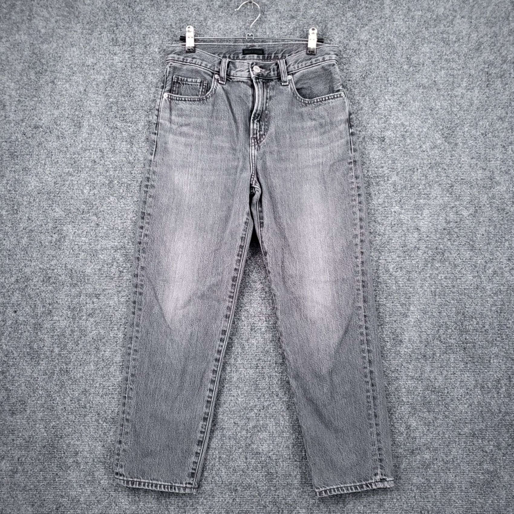 Uniqlo Uniqlo Womens Jeans Gray Mid Rise Tapered Leg Denim Zip Fly Size 23 Size 40" / US 18 - 2 Thumbnail