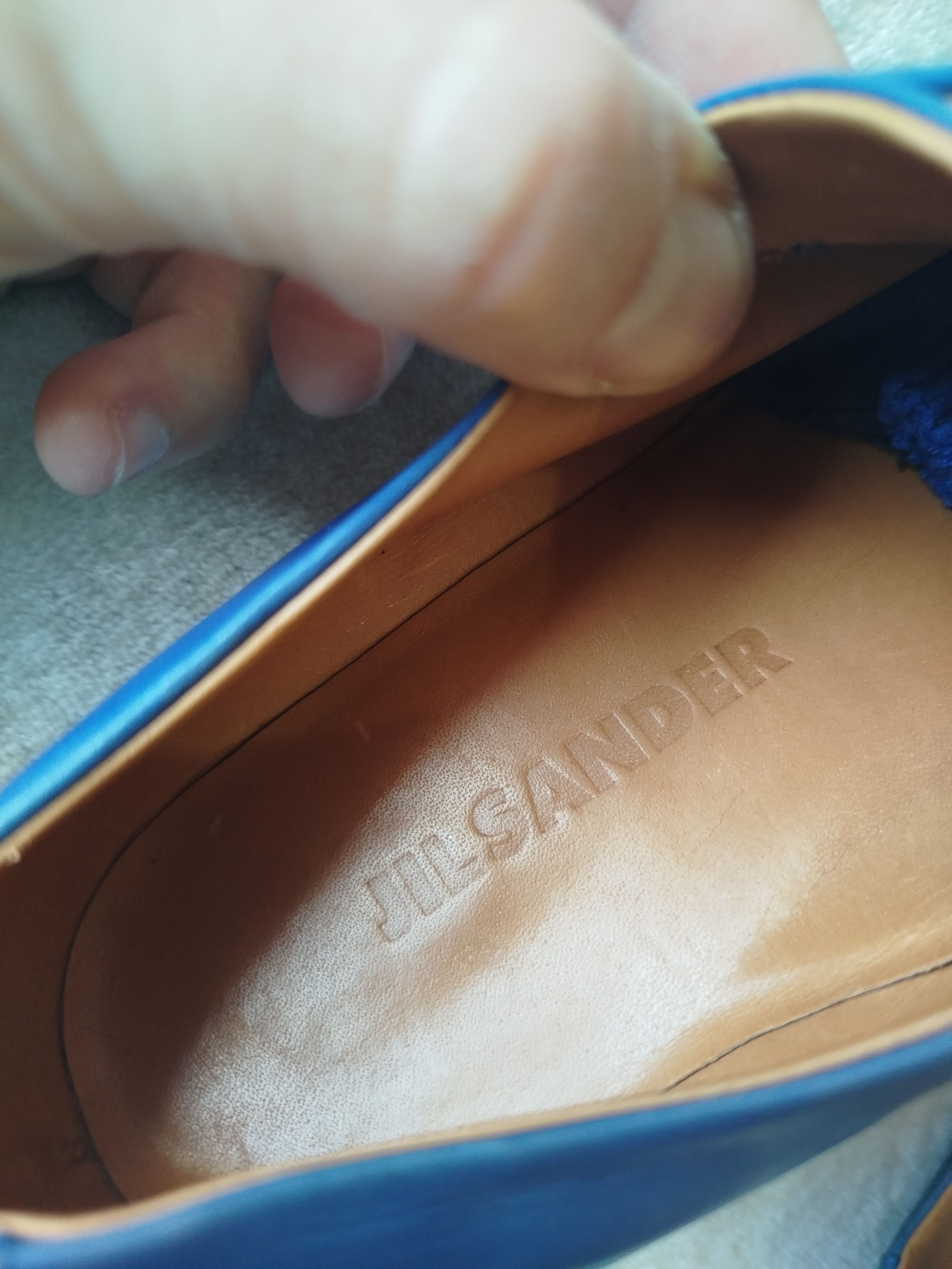 Jil Sander JIL SANDER cobalt blue leather derby shoes Size US 7.5 / IT 37.5 - 8 Thumbnail