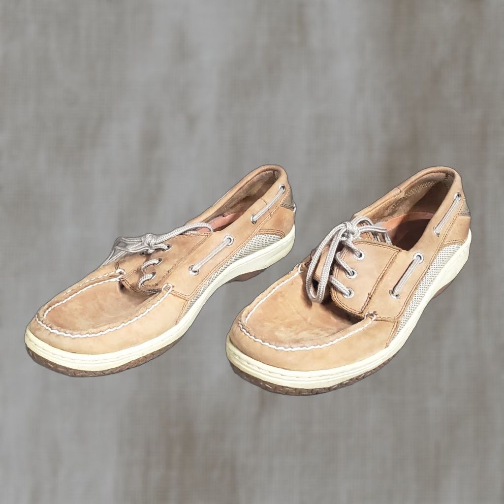Sperry Sperry Billfish Men's Boat Shoe Dark Tan Brown Leather Leather Cushioned Rubber Size 12 Men Shoes Size US L / EU 52-54 / 3 - 1 Thumbnail
