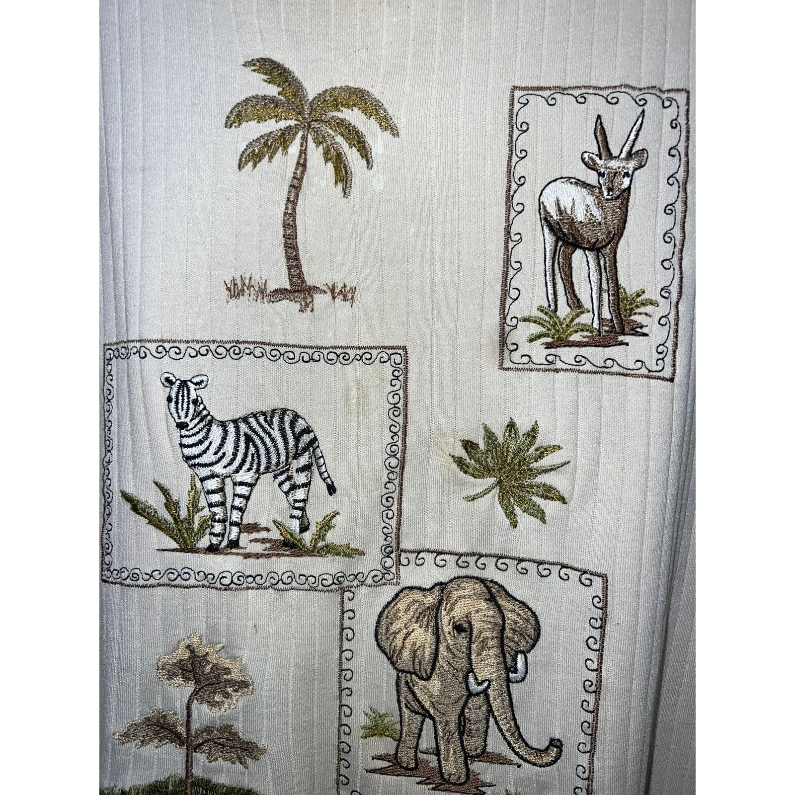 Vintage Womens Vintage Safari Shirt Elephant Zebra Tee Bonworth XL Size XL / US 12-14 / IT 48-50 - 4 Thumbnail