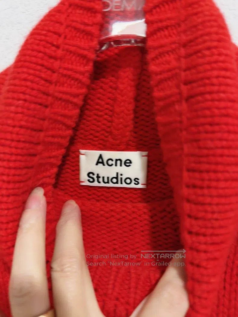 Acne Studios Acne Studios Red pentagram high-neck sweater Size XS / US 0-2 / IT 36-38 - 2 Thumbnail