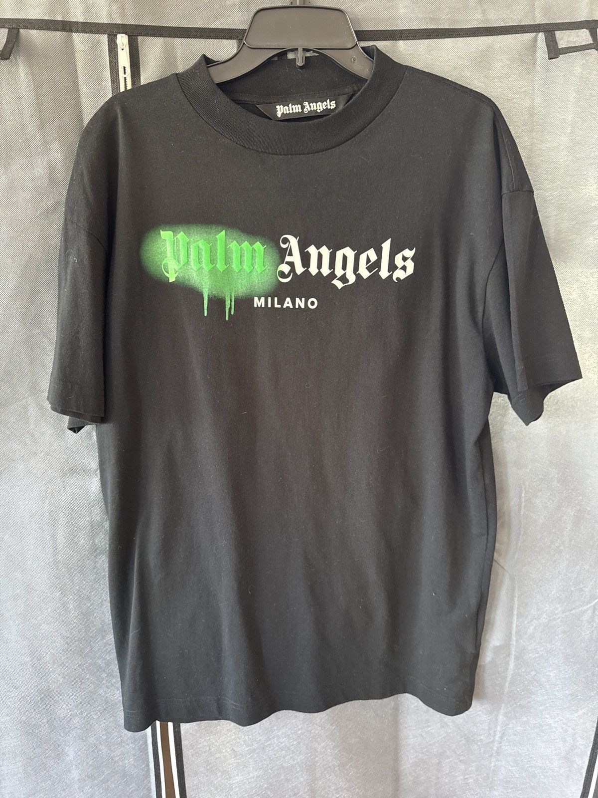 Palm Angels Palm Angels Milano sprayed-logo T-shirt Size US L / EU 52-54 / 3 - 1 Thumbnail