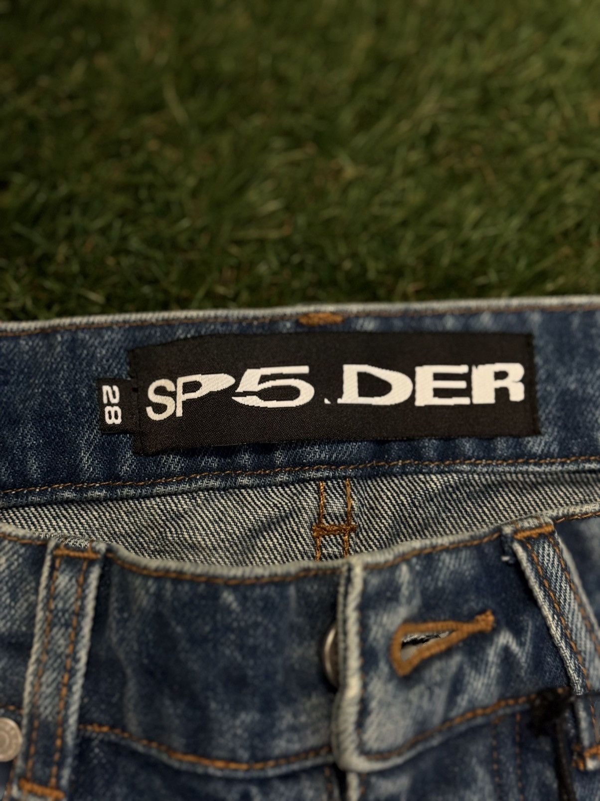 Sp5der Sp5der Worldwide Beluga Denim Jeans Size 28 (NEW) Size US 28 / EU 44 - 4 Thumbnail