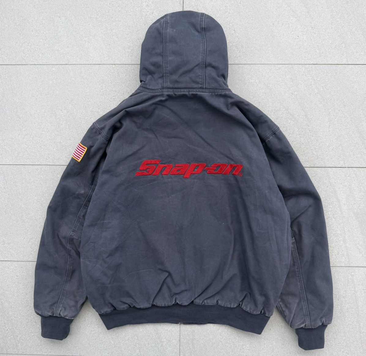 Vintage Vintage Snap-on Lined Quilted Canvas Hooded Work Jacket Size US XL / EU 56 / 4 - 5 Thumbnail