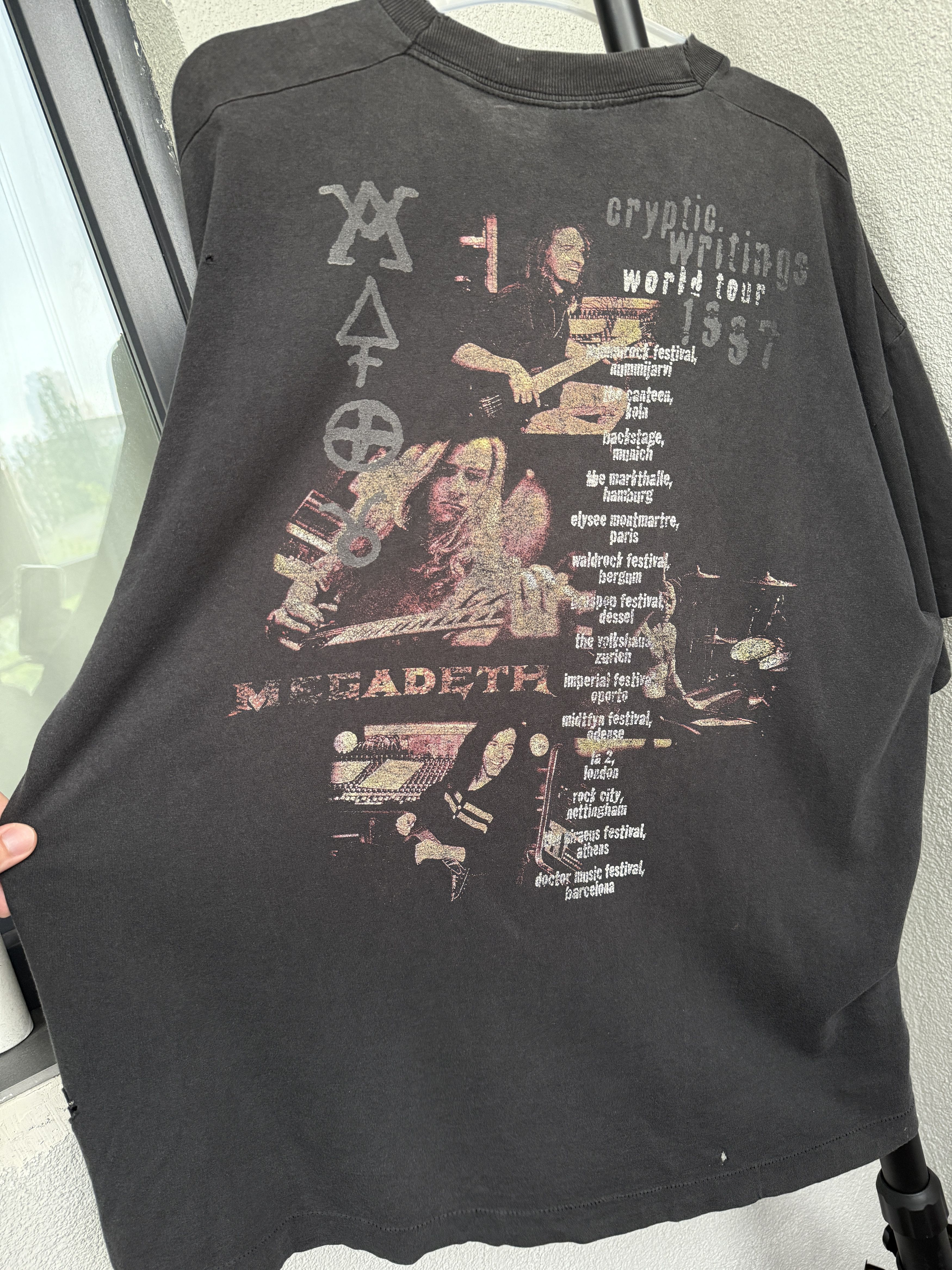 Band Tees × Vintage Vintage 1997 Megadeth Cryptic Writings Rock Band T-shirt Size US XL / EU 56 / 4 - 14 Thumbnail