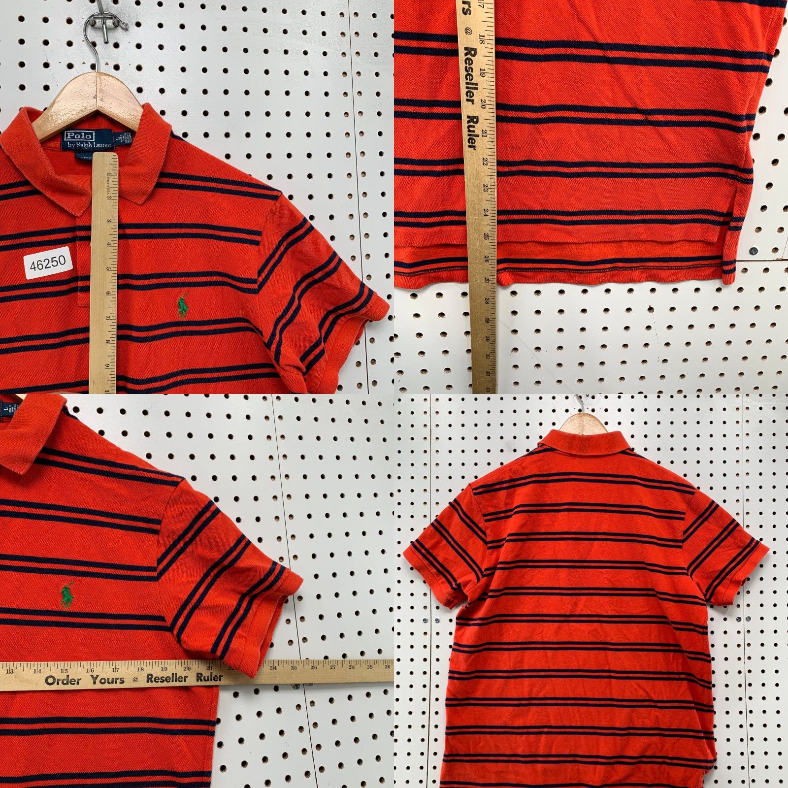 Polo Ralph Lauren Polo Ralph Lauren Shirt Mens Large Orange/Red Striped Preppy School Casual Size US L / EU 52-54 / 3 - 8 Thumbnail