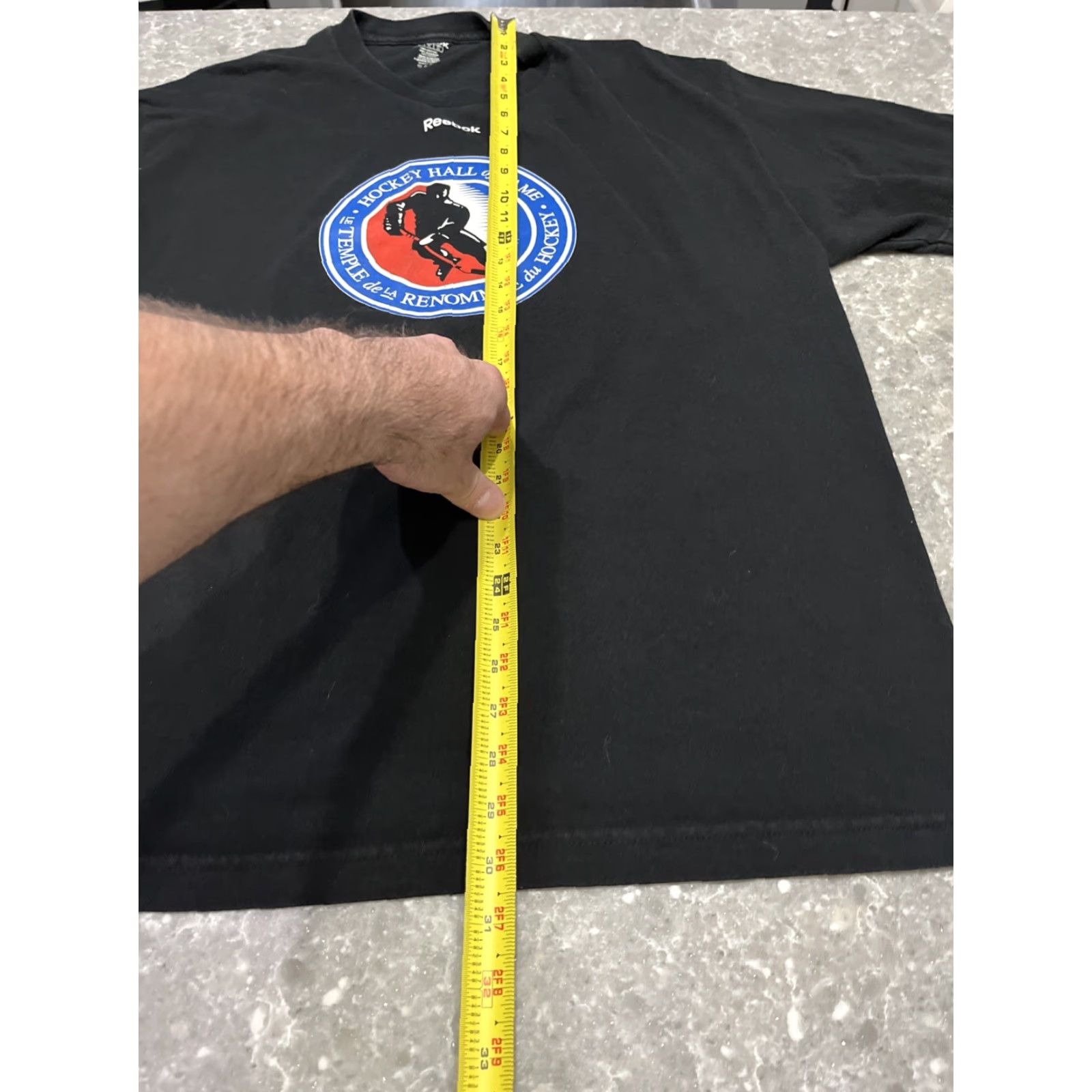 Reebok Reebok Hockey Hall Of Fame Shirt Mens XL Black Cotton Crew Neck Short Sleeves Size US XL / EU 56 / 4 - 5 Thumbnail