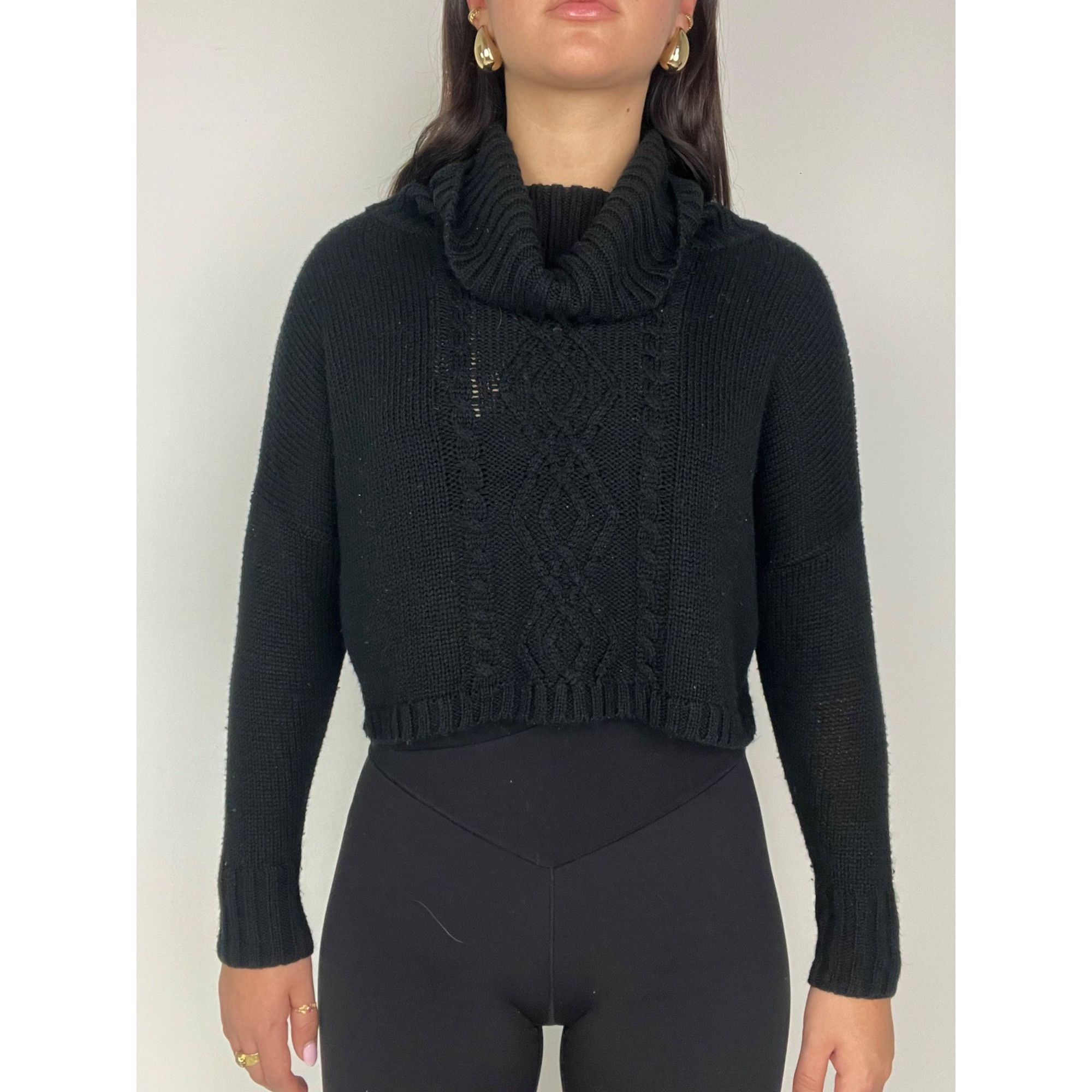 Other XS Black Cropped Turtleneck Size XS / US 0-2 / IT 36-38 - 2 Thumbnail