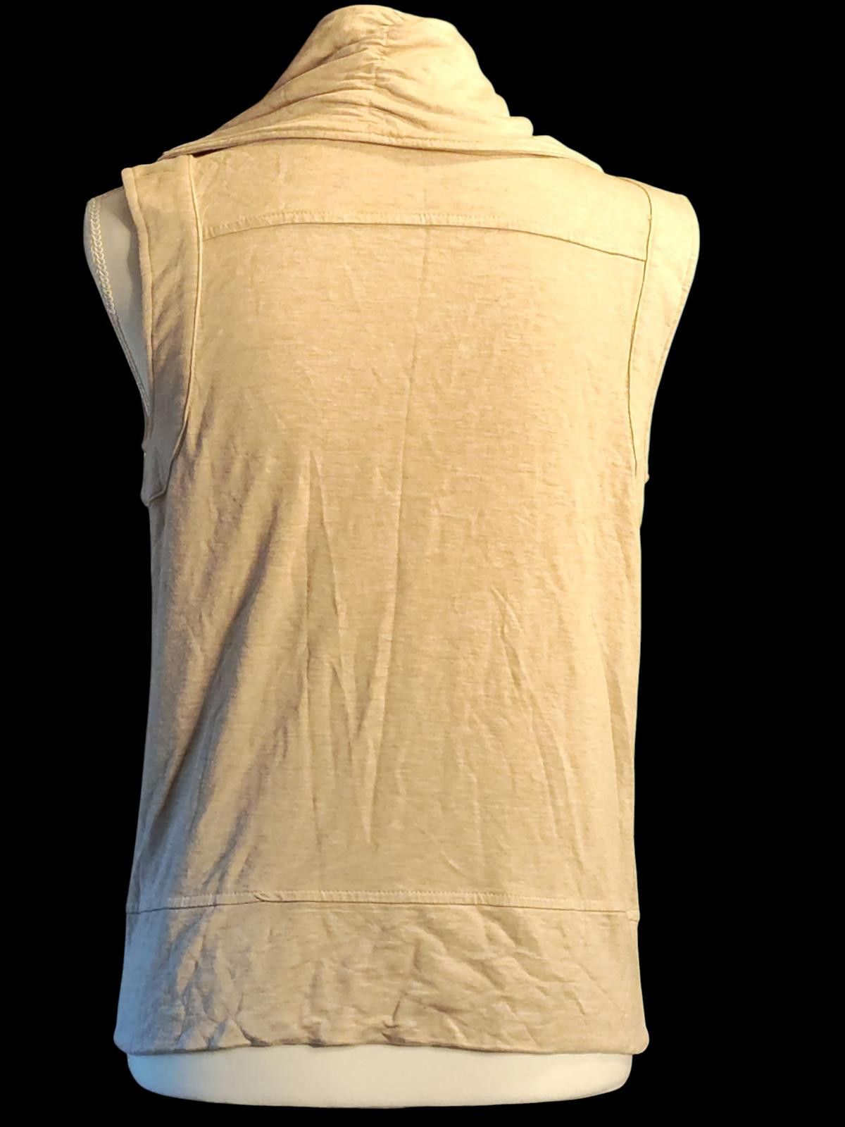 Other Kensie Beige Sleeveless Zip-Up Vest for Women Size S / US 4 / IT 40 - 7 Thumbnail