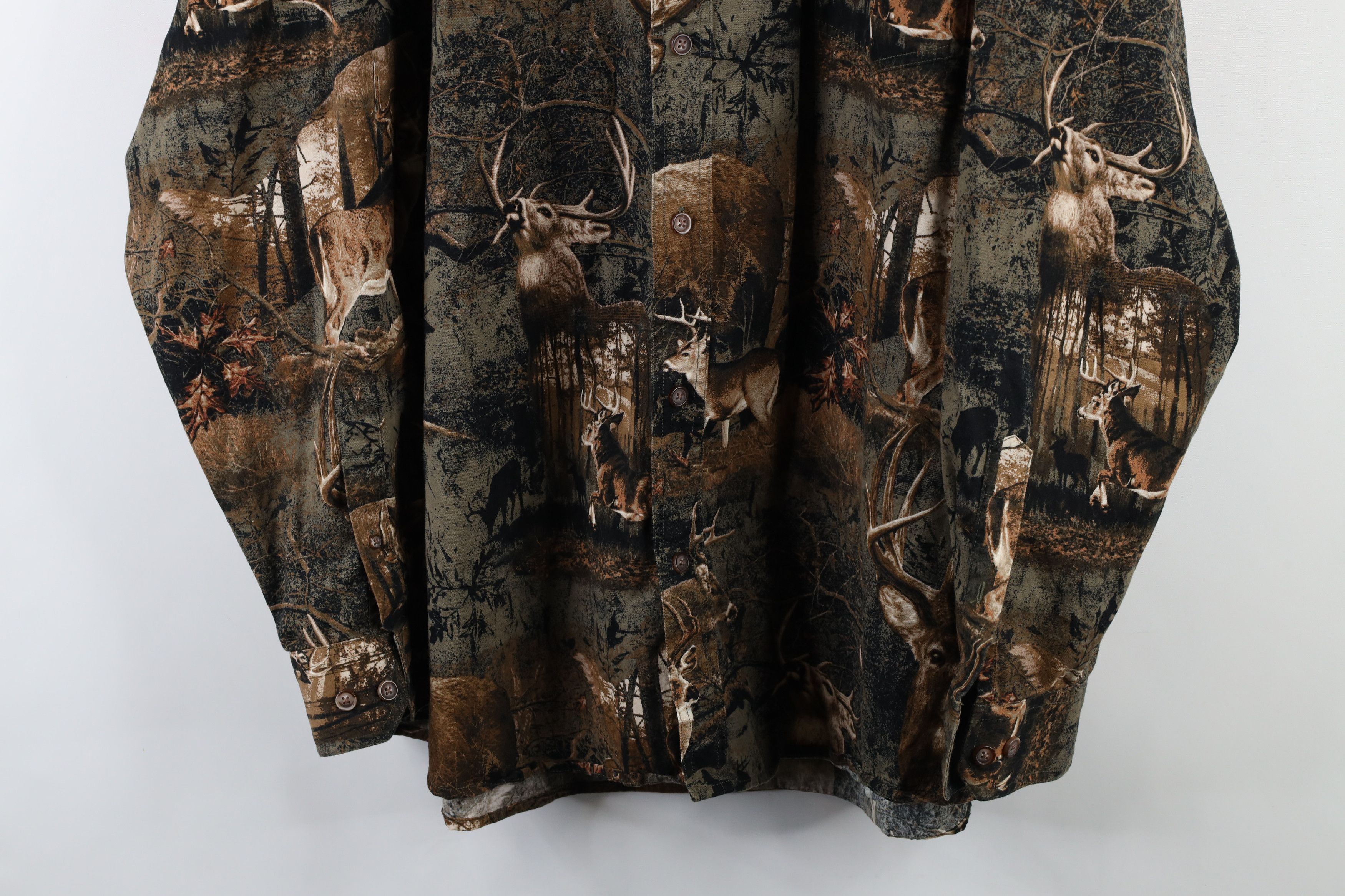 Vintage Vintage 90s Deer Buck All Over Print Button Down Shirt Size US XXL / EU 58 / 5 - 3 Thumbnail