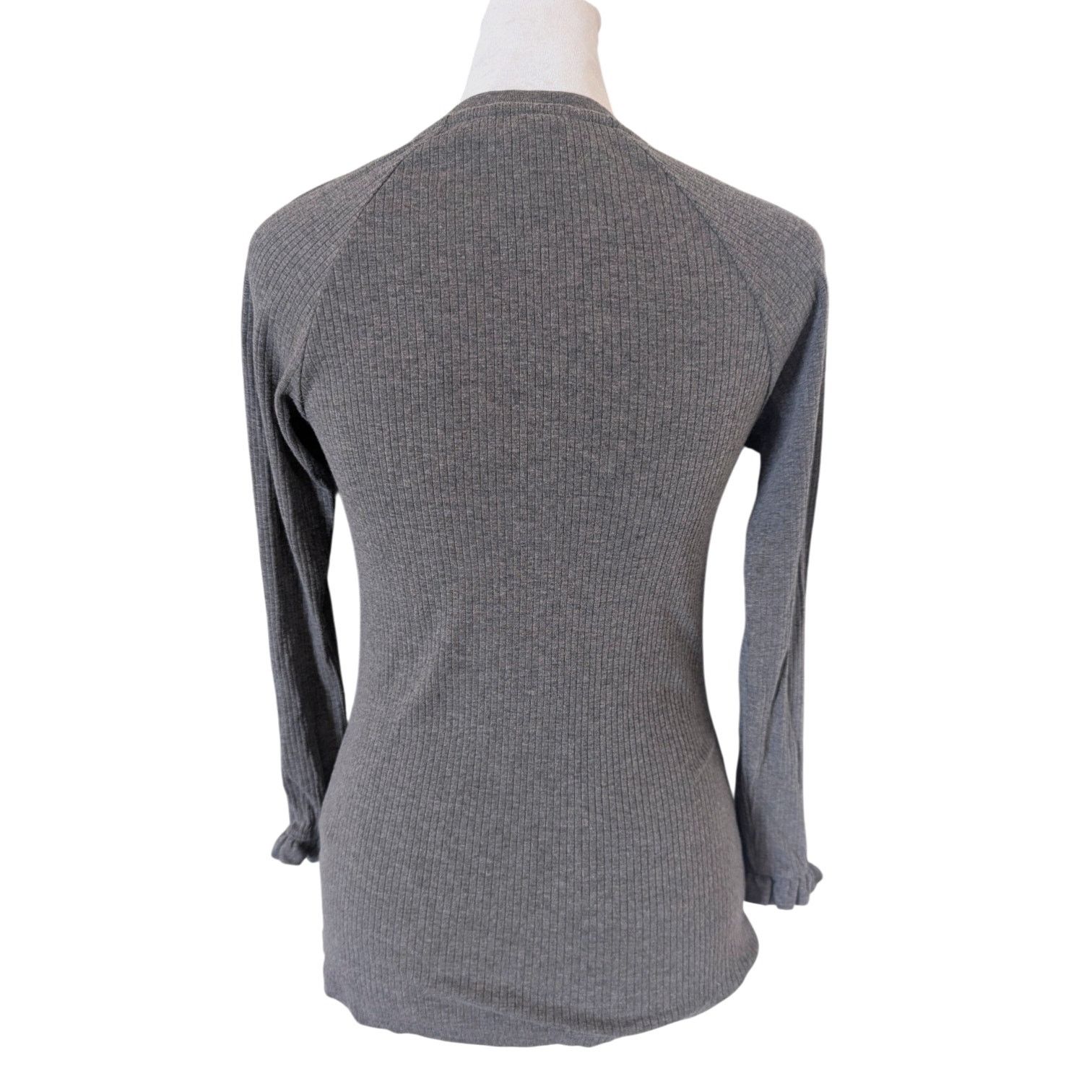 Ralph Lauren Ralph Lauren Button Trim Cotton-Blend Rib Knit Top Small Size S / US 4 / IT 40 - 6 Thumbnail