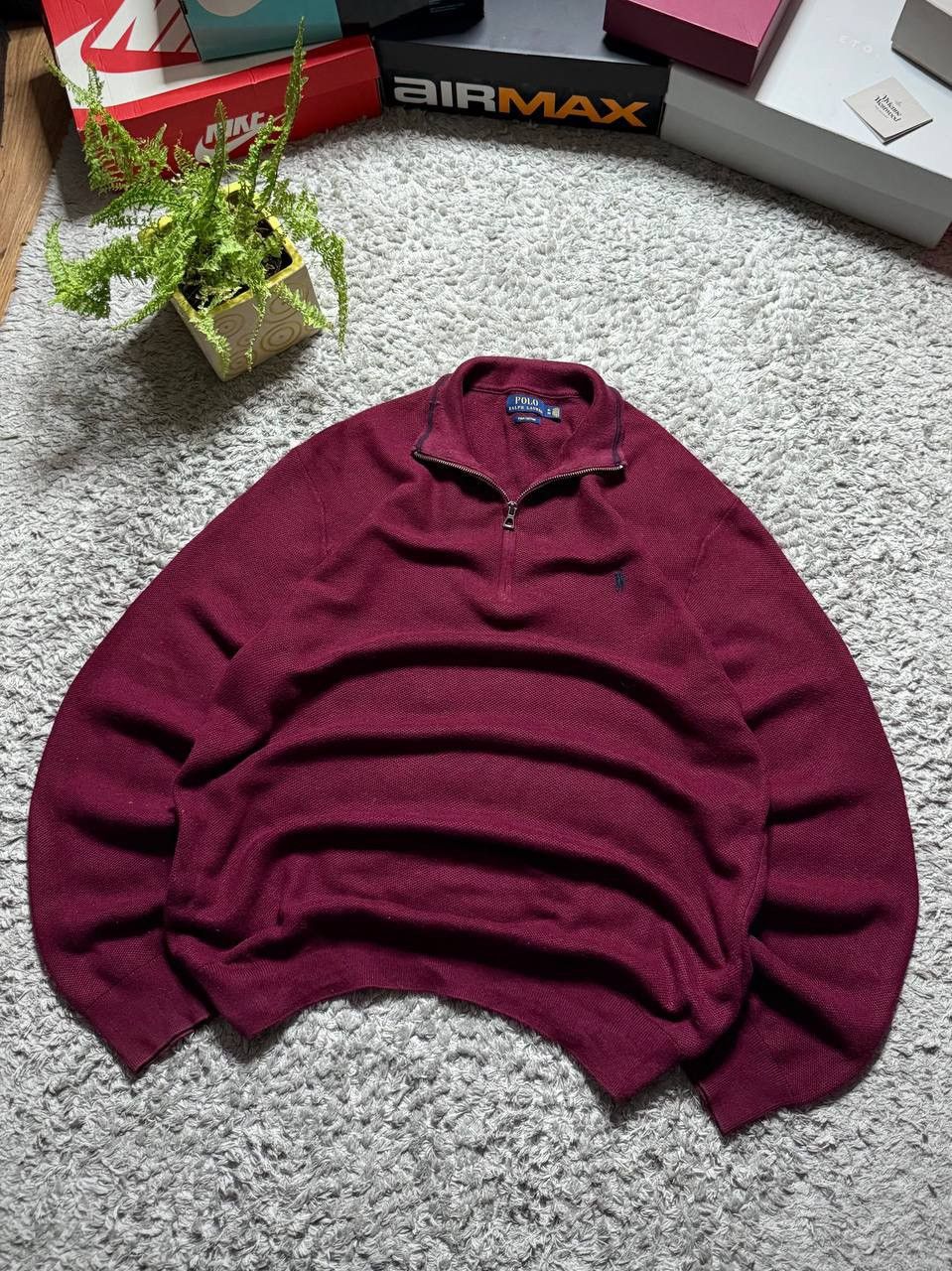 Ralph Lauren 00s Vintage Ralph Lauren 1/4 zip Knitted Sweatshirt Rare Size US XL / EU 56 / 4 - 1 Thumbnail