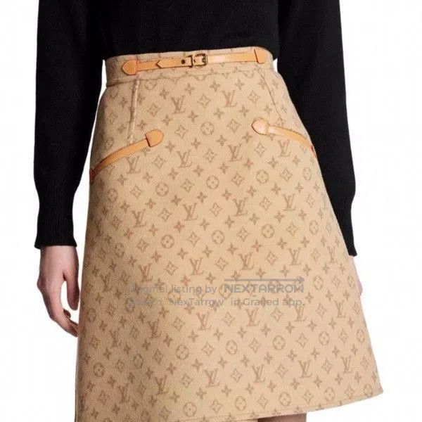 Louis Vuitton Louis Vuitton Monogram Wool Skirt. Size US 38 / EU 54 - 7 Thumbnail