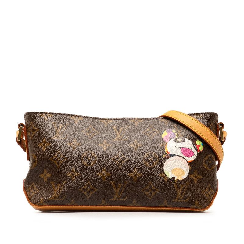Louis Vuitton Louis Vuitton Louis Vuitton Monogram Trotter Panda Murakami Collaboration Shoulder Bag M51241 Brown PVC Leather Canvas Crossbody Bag M51241 in Very Good Condition Size ONE SIZE - 1 Thumbnail
