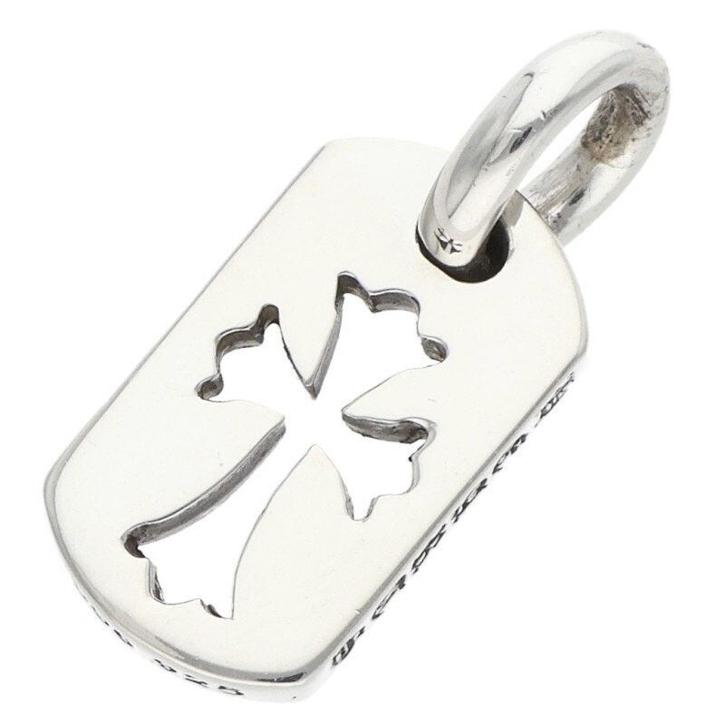 Chrome Hearts Chrome Hearts Silver Cross Dog Tag Necklace Size ONE SIZE - 1 Thumbnail