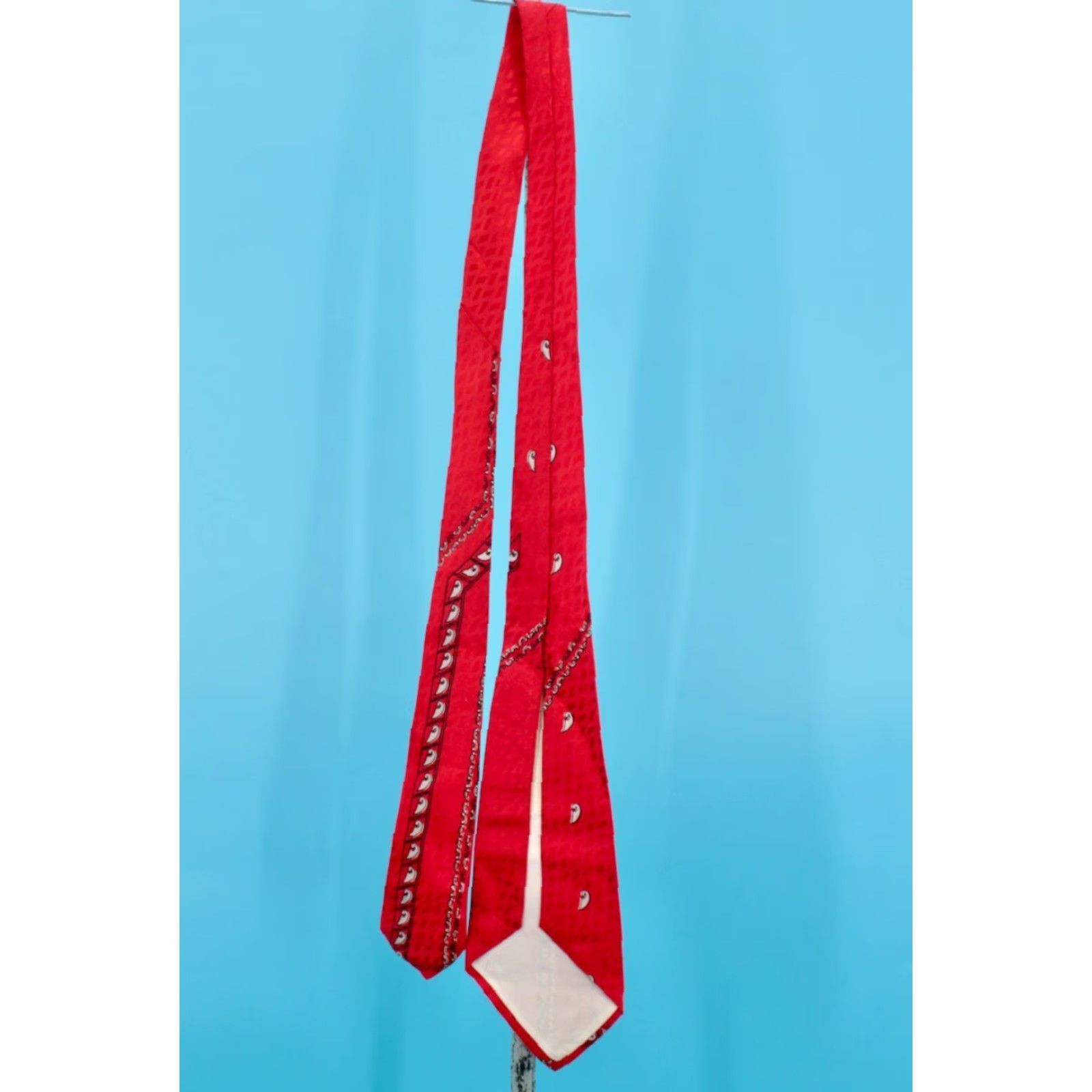 Vintage VTG Men’s 1940s Red Necktie 40s Tie Shirt Adult Mens Red 1940s VTG Neck Tie 1940s Red Tie Size ONE SIZE - 7 Thumbnail