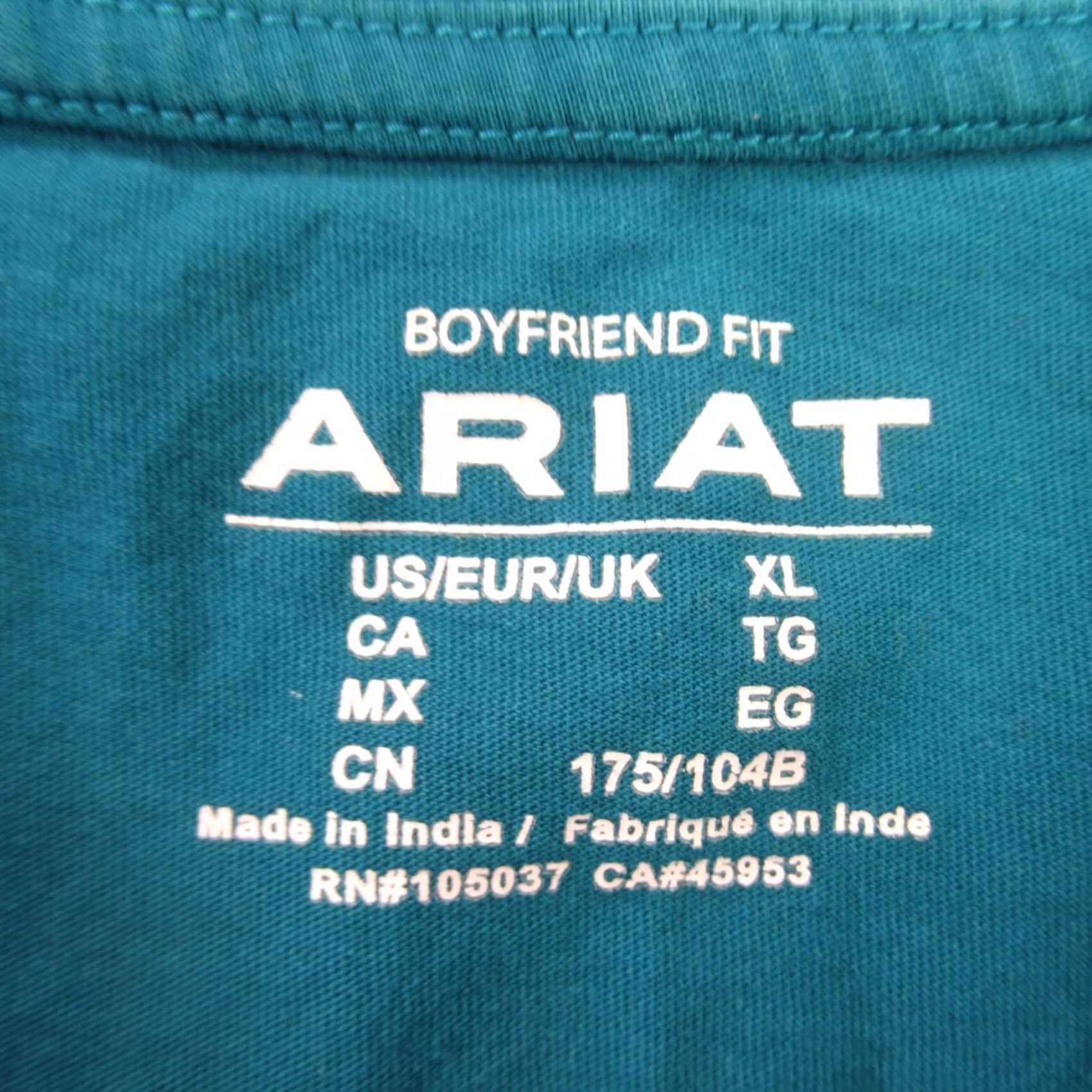 Ariat Ariat Shirt Mens XL Short Sleeve Crew Neck Outdoors Lightweight Casual Blue Size US XL / EU 56 / 4 - 4 Thumbnail