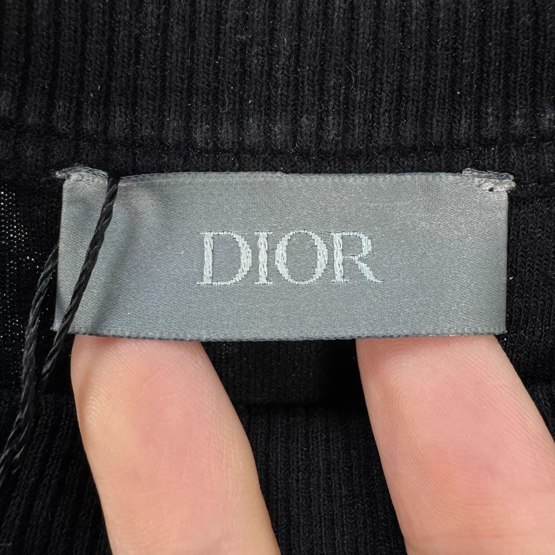 Dior Men's Black Oblique AOP Terry Tee L 99 New