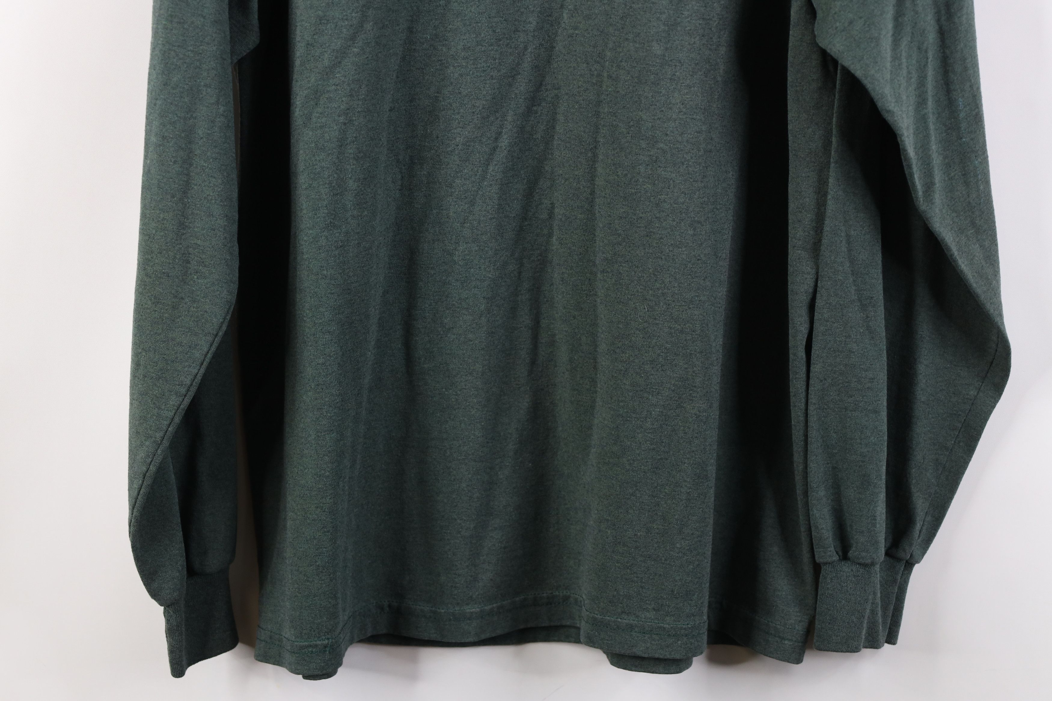 Vintage Vintage 90s Streetwear Long Sleeve T-Shirt Heather Green Size US M / EU 48-50 / 2 - 11 Thumbnail