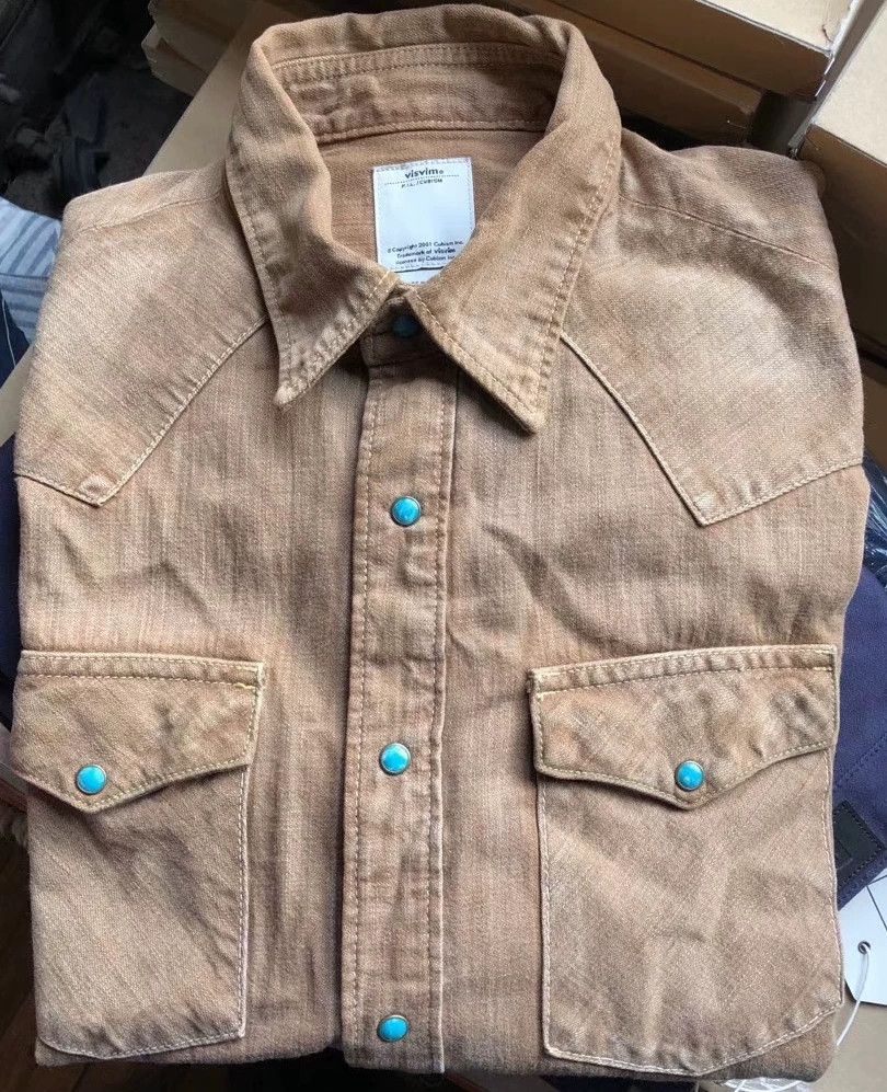 Visvim VISVIM 12SS FOUR CORNERS DAMAGED SHIRT Size US S / EU 44-46 / 1 - 1 Thumbnail