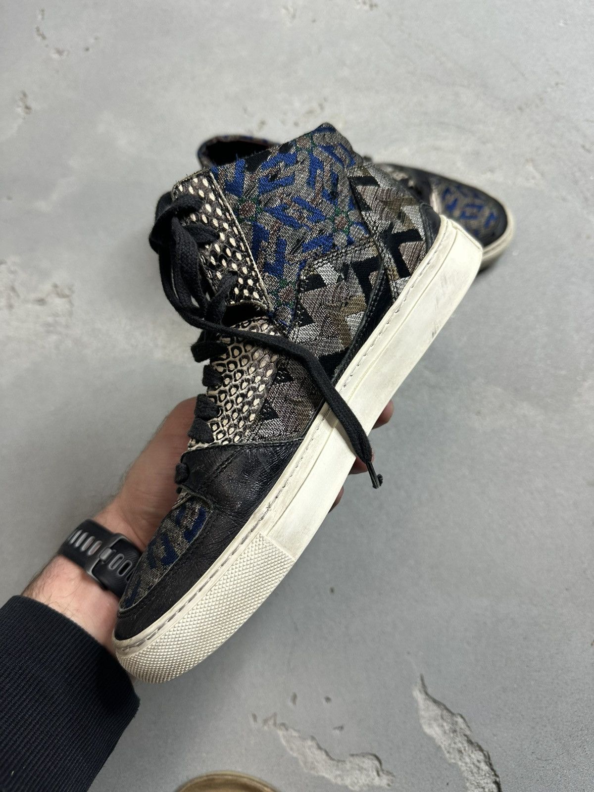 Dries Van Noten Dries Van Noten Canvas Printed Sneakers Size US 5.5 / EU 38 - 3 Thumbnail