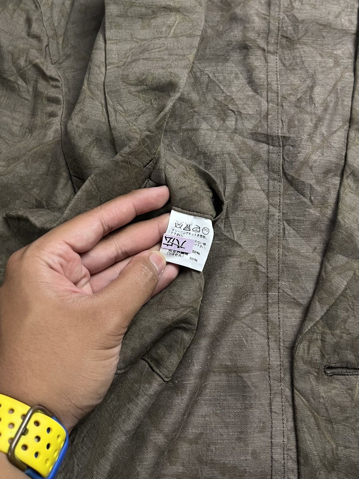 Issey Miyake ISSEY MIYAKE MEN Dyed Patch Pocket Jacket Mocha Size 44L - 9 Thumbnail