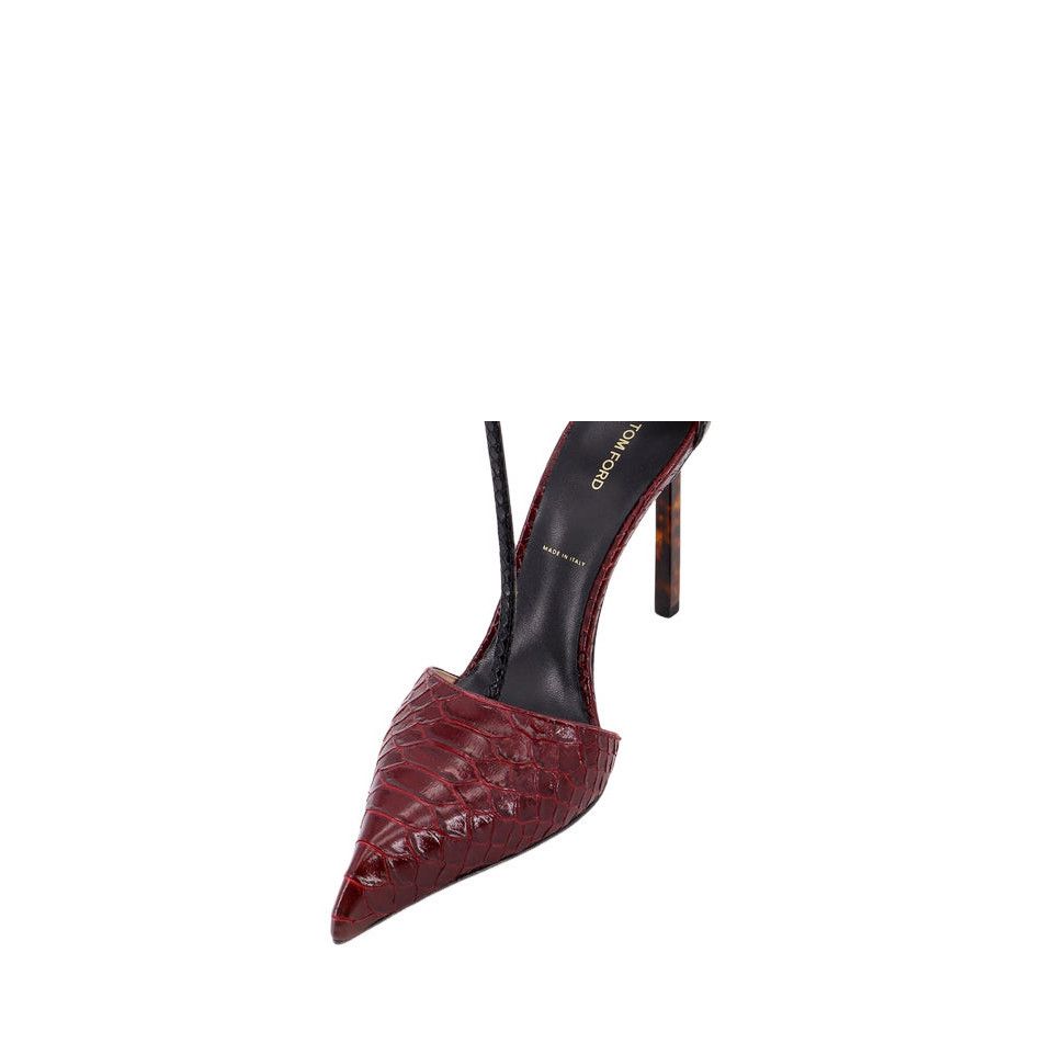 Tom Ford TOM FORD Red Embossed Leather 90mm Pumps New & Authentic (Wo Size US 6 / IT 36 - 4 Thumbnail