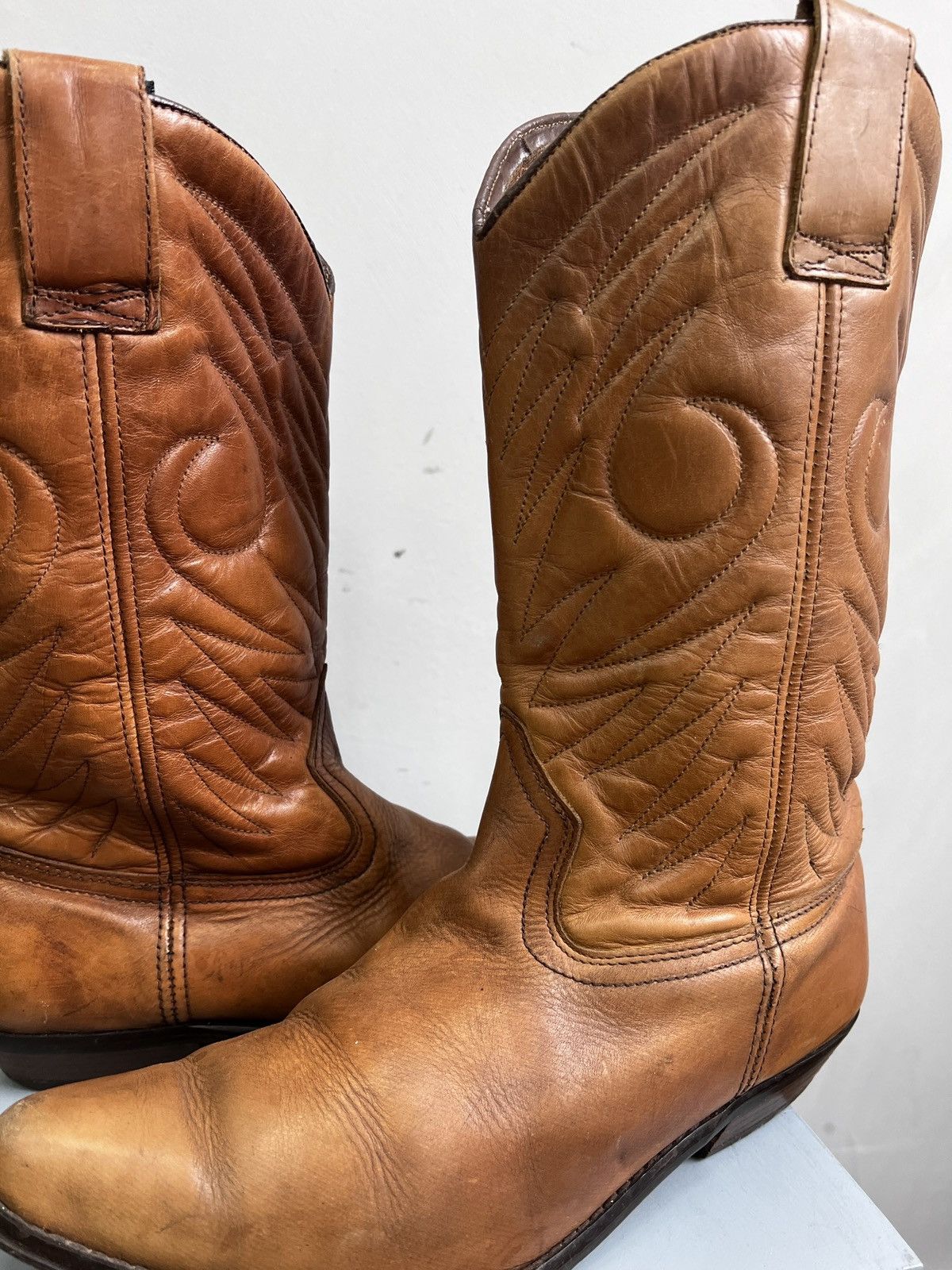 Other MOTO WESTERN GUIDI BUFFALO STYLE LEATHER BOOTS 90s Size US 10 / EU 43 - 4 Thumbnail