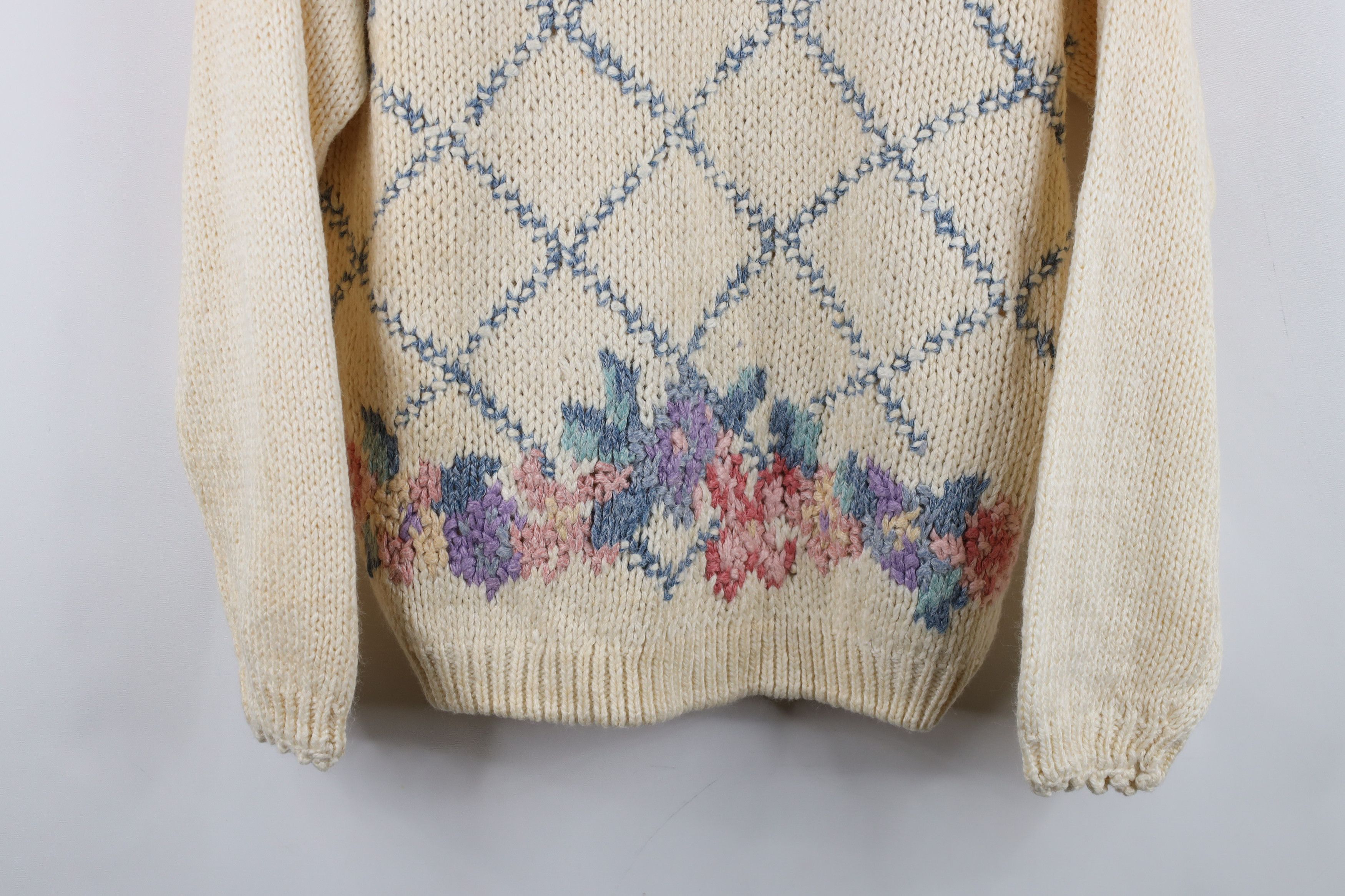 Vintage Deadstock Vintage 90s Streetwear Flower Floral Sweater Size M / US 6-8 / IT 42-44 - 3 Thumbnail